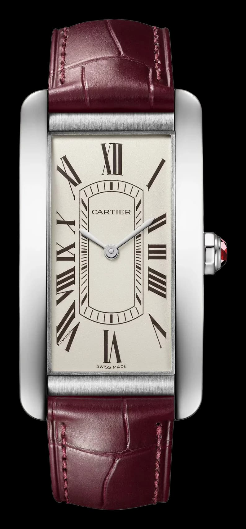 Cartier Tank Américaine Large Model – Platin, Bej Kadran