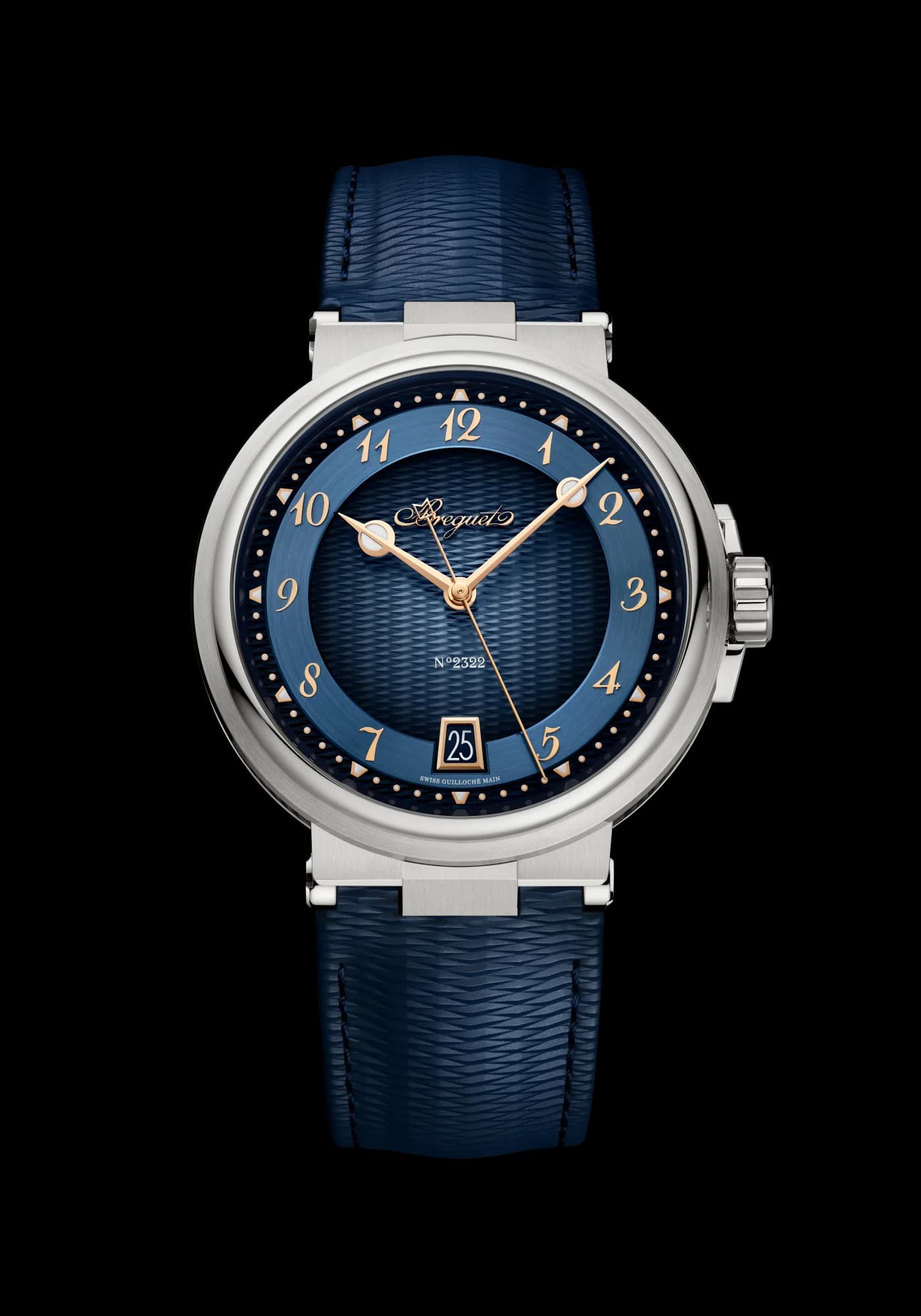 Breguet Marine 5517 – Titanyum, Mavi Kadran, Giyoşe, Kauçuk Kayış