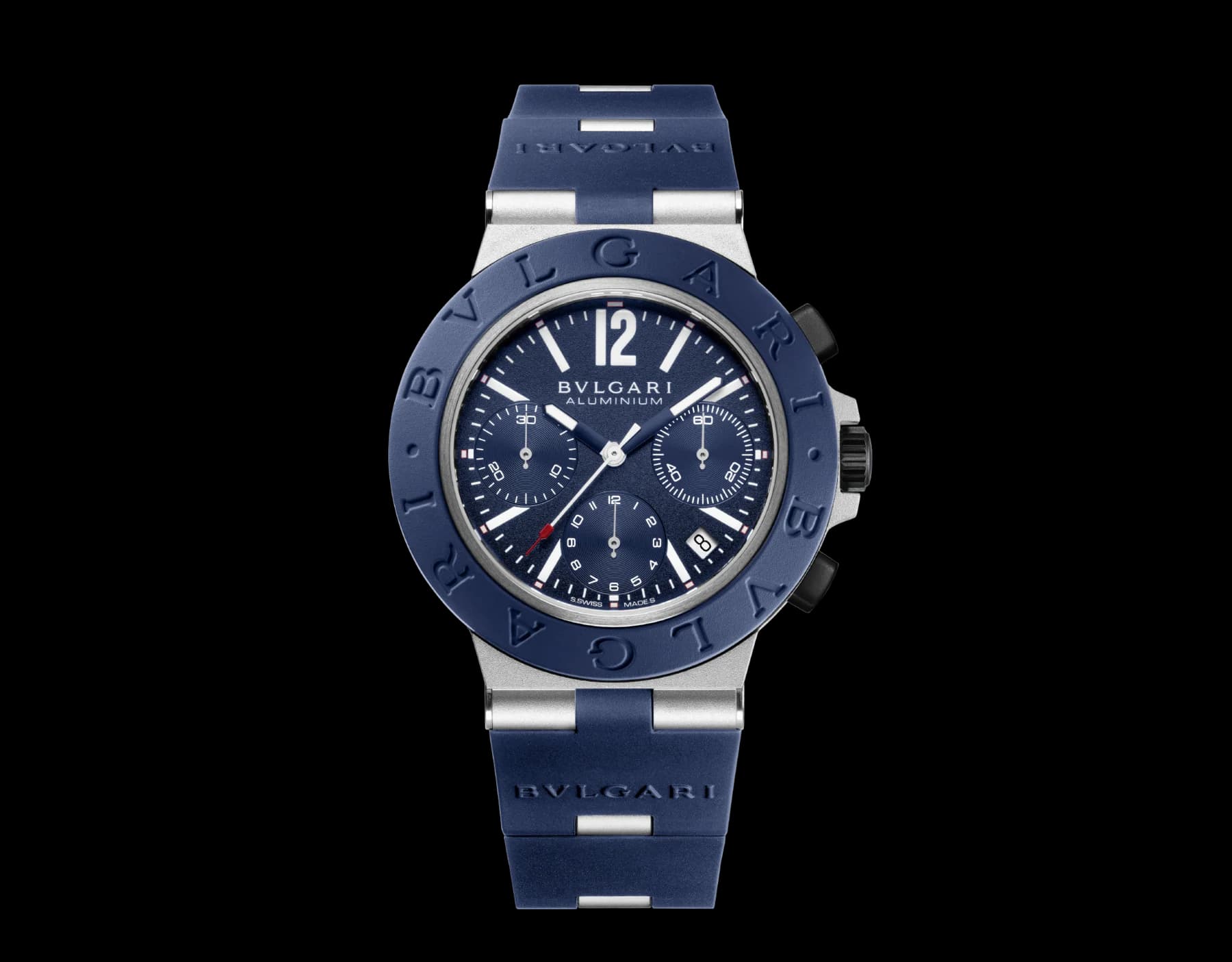 Bvlgari Bvlgari Aluminium Chronograph 41 mm – Alüminyum, Mavi Kadran