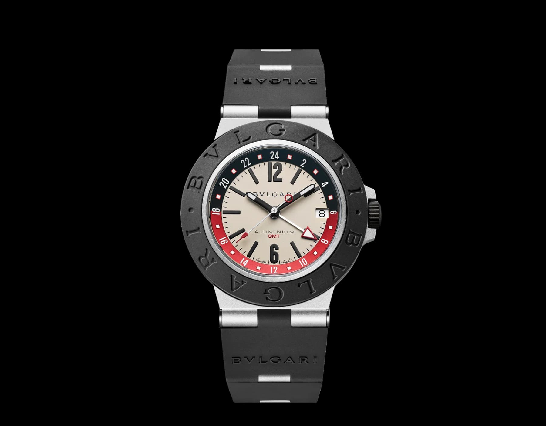 Bvlgari Bvlgari Aluminium GMT 40 mm – DLC Alüminyum, Beyaz Kadran