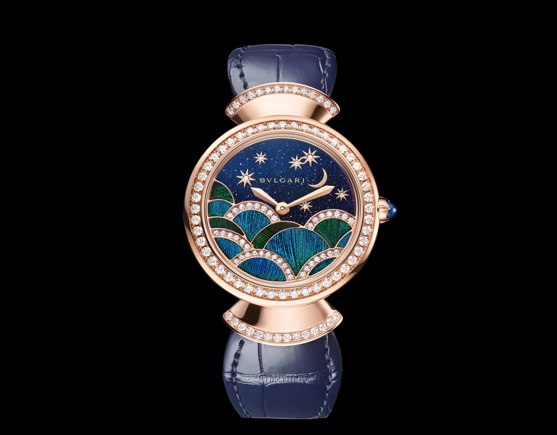 Bvlgari Divas' Dream 33 mm – Pembe Altın, Pırlantalı, Mavi Aventurin Kadran