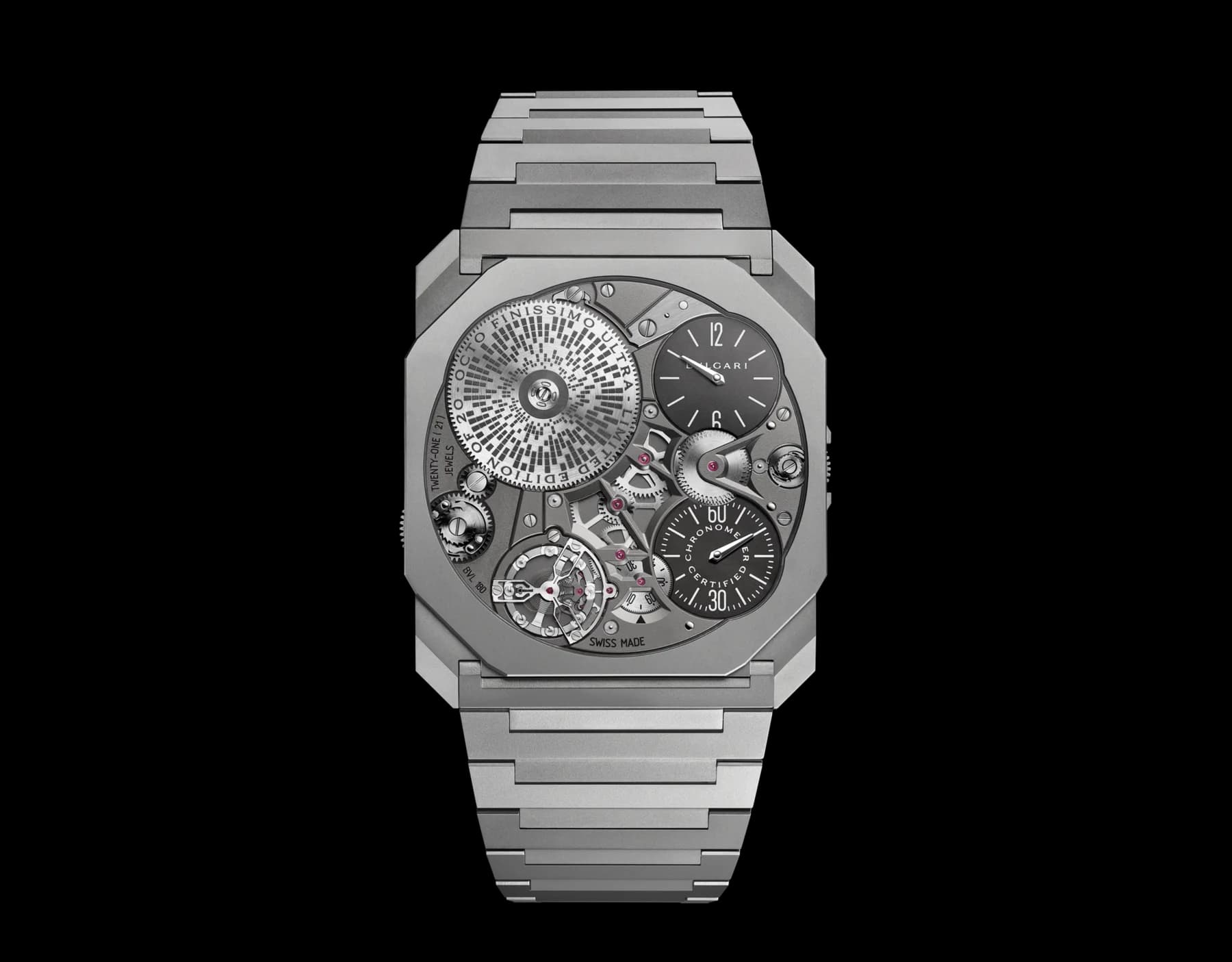 Bvlgari Octo Finissimo Ultra COSC 40 mm – Titanyum, Ajurlu Kadran