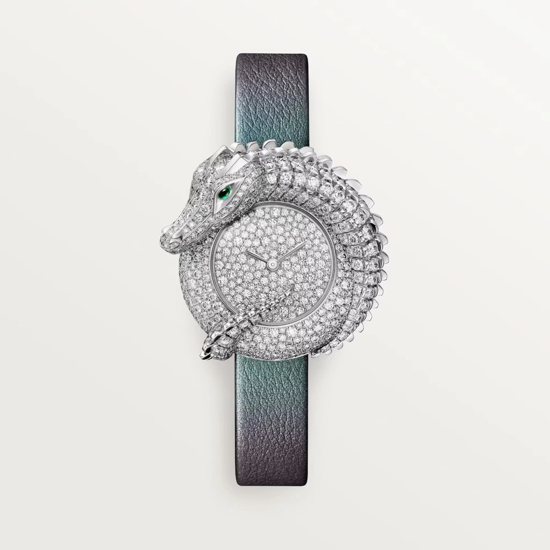 Cartier Animalière Jewelry Watch – Beyaz Altın, Zümrüt