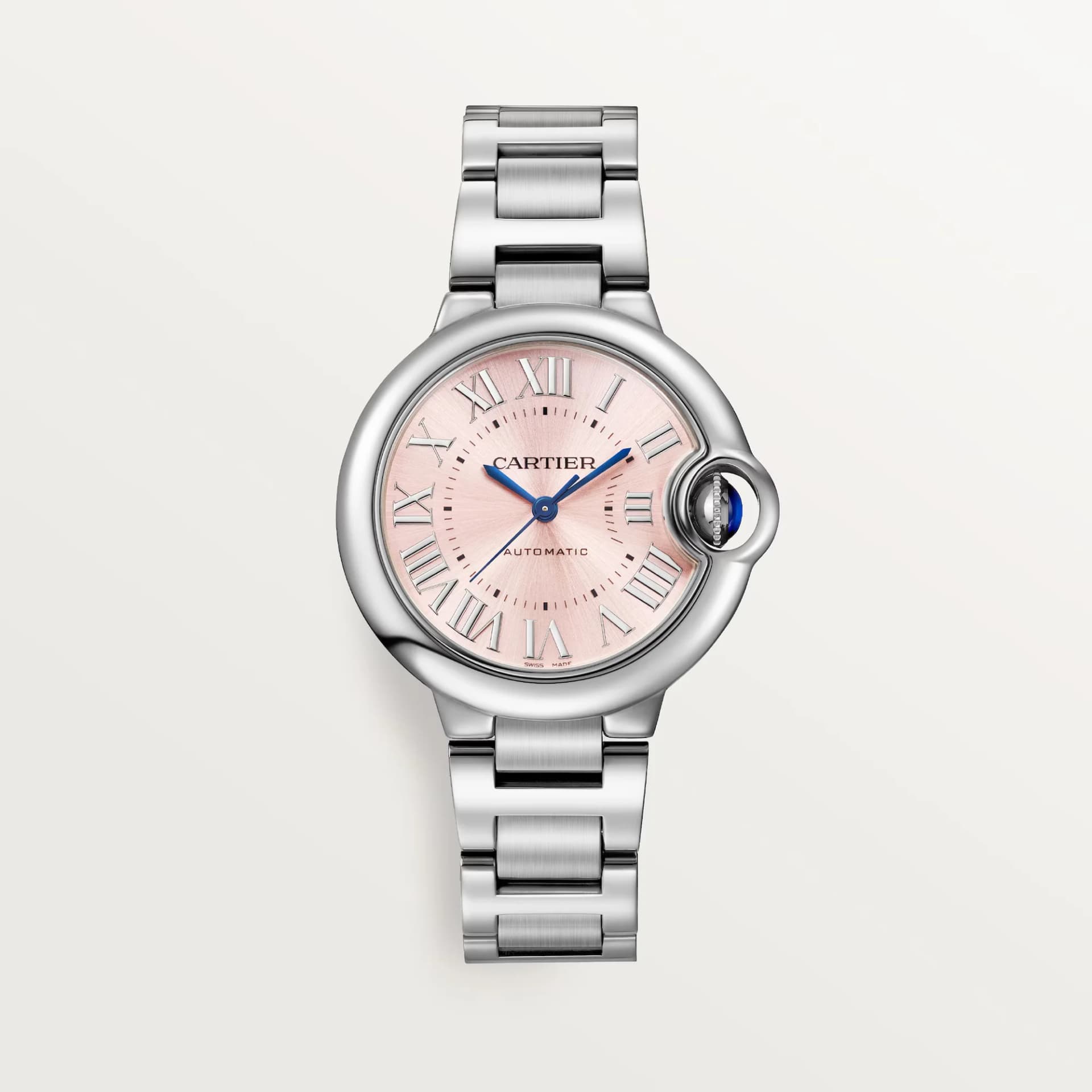 Cartier Ballon Bleu de Cartier 33 mm – Çelik, Pembe Kadran