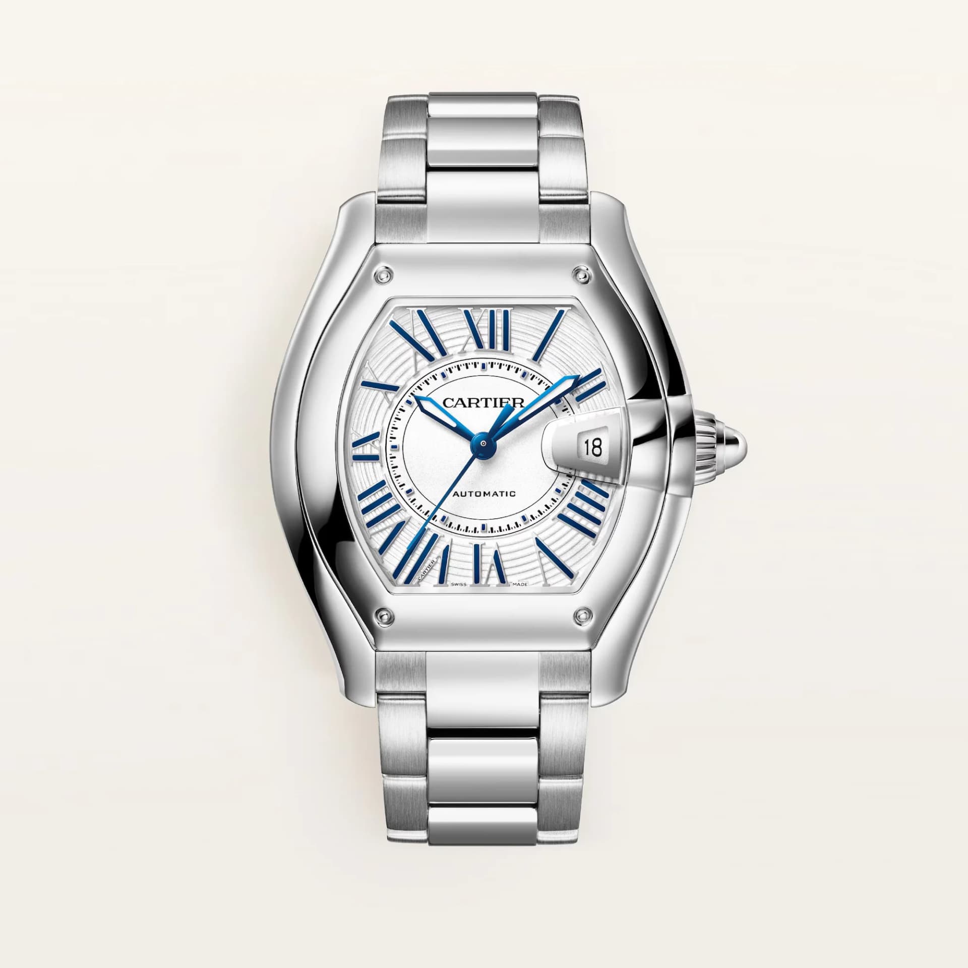 Cartier Roadster Large Model – Çelik, Beyaz Kadran