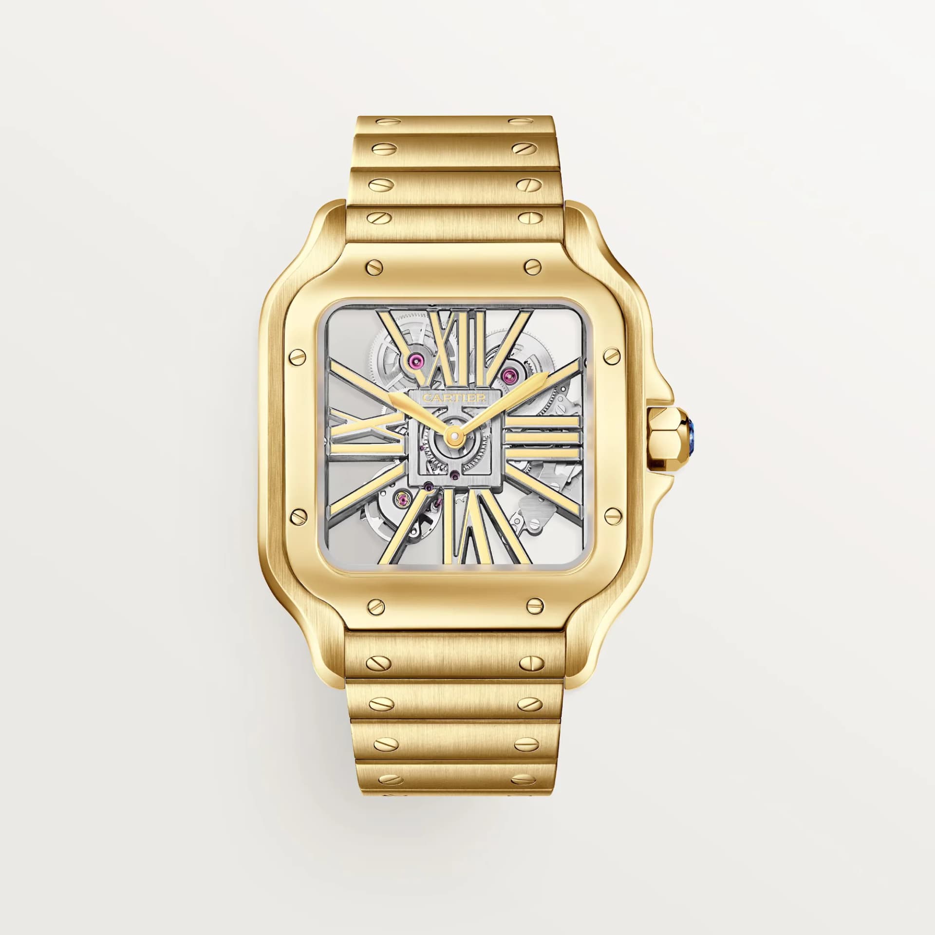 Cartier Santos de Cartier Large Model – Sarı Altın, İskelet Kadran