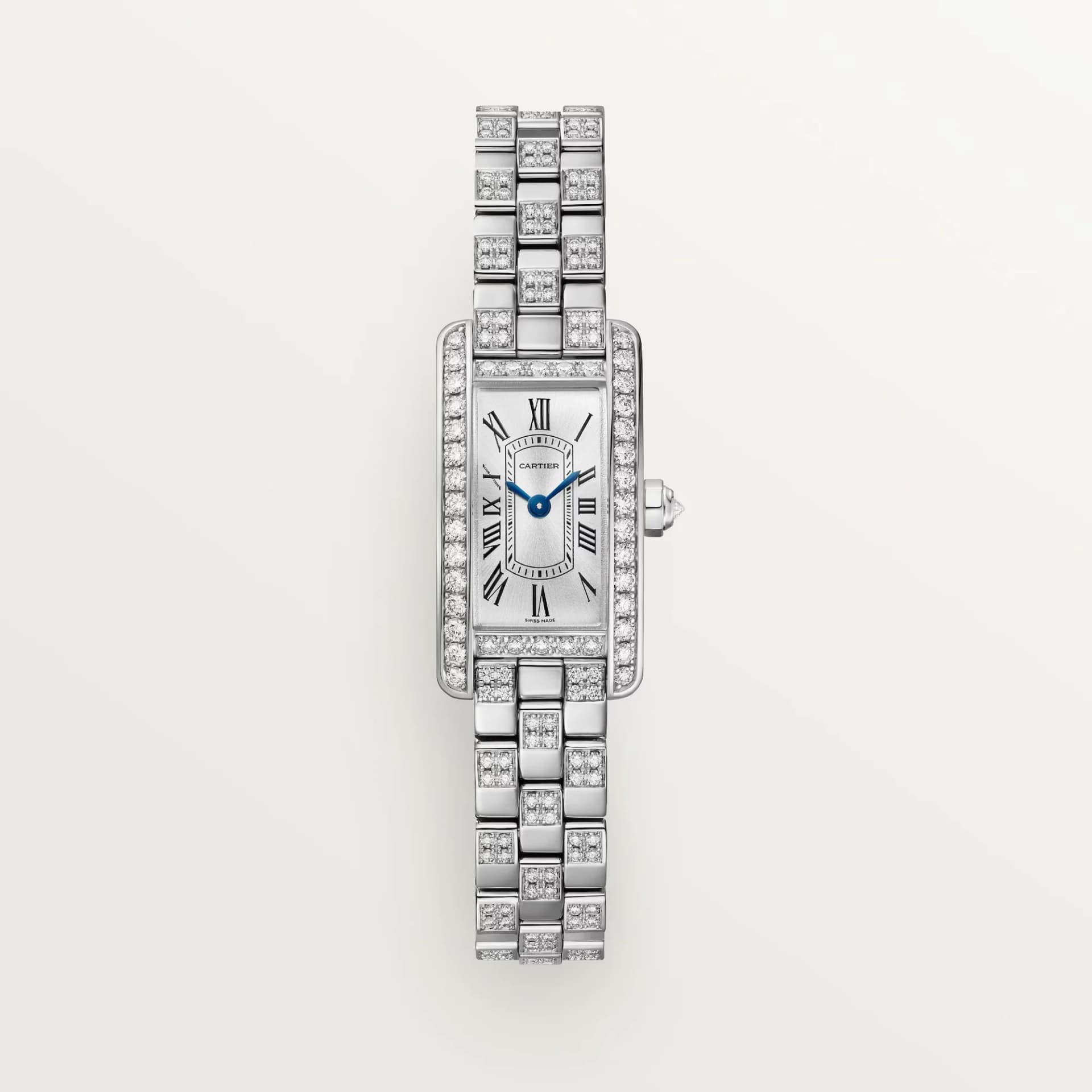 Cartier Tank Américaine Mini Model – Beyaz Altın, Pırlanta, Bilezik