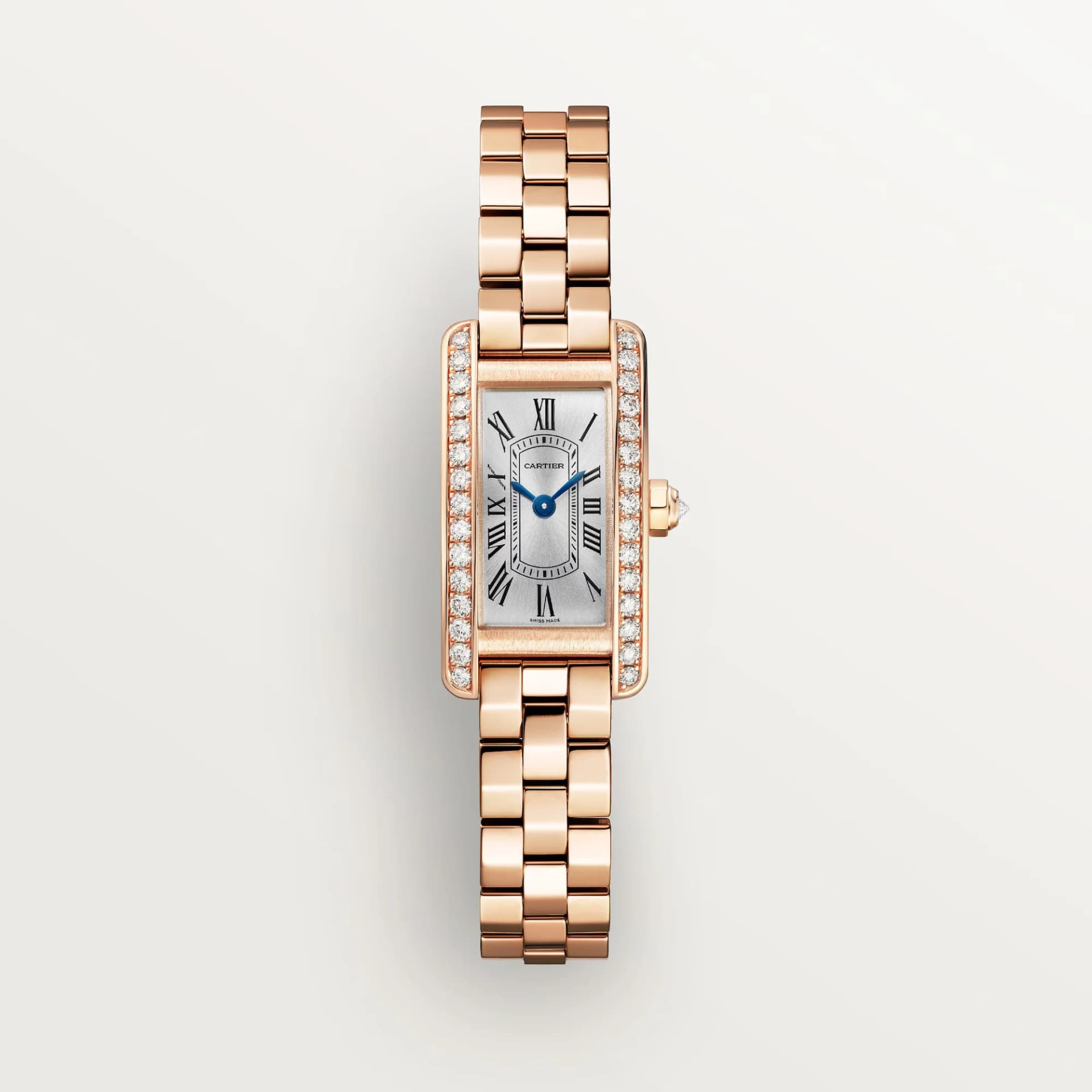 Cartier Tank Américaine Mini Model – Pembe Altın, Pırlanta
