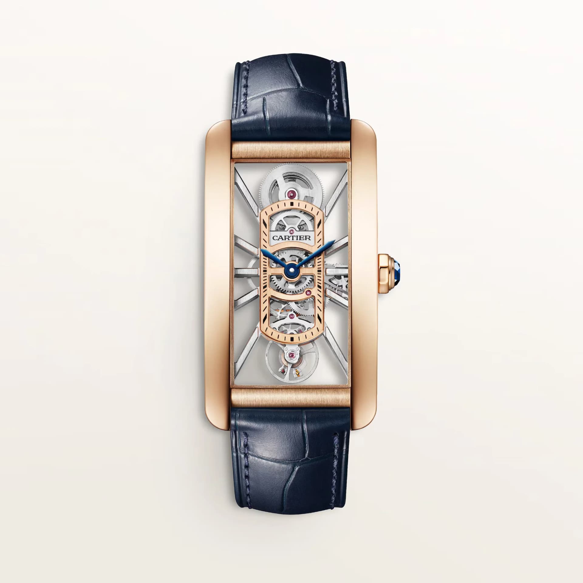 Cartier Tank Américaine Skeleton Large Model – Pembe Altın