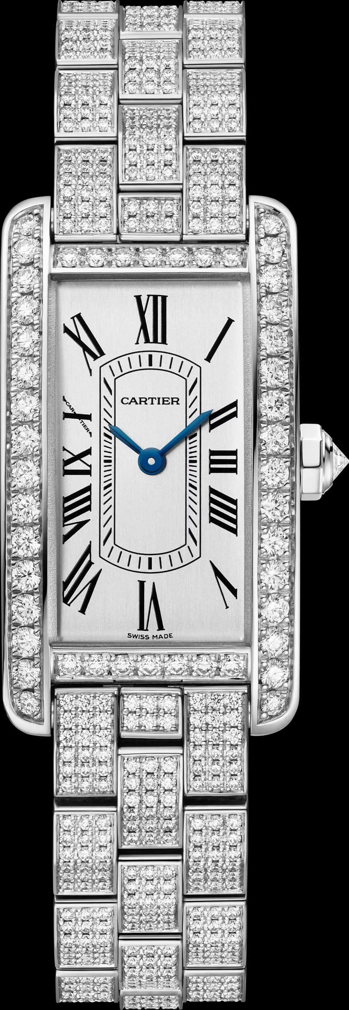 Cartier Tank Américaine Small Model – Beyaz Altın, Pırlanta, Quartz