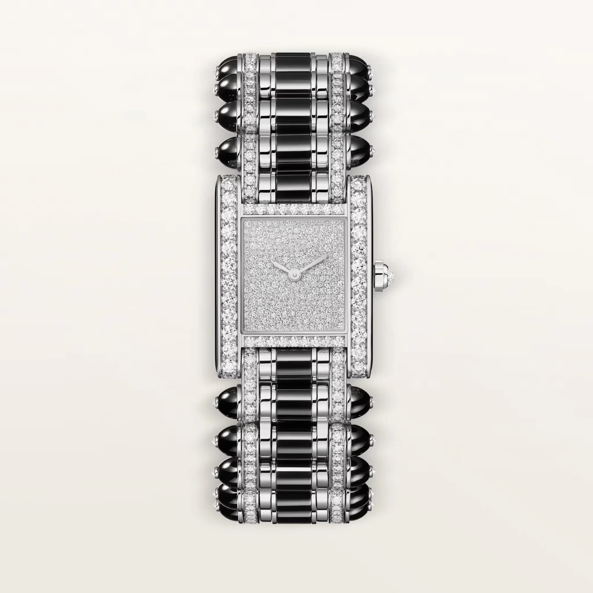 Cartier Tank Large Model – Beyaz Altın, Pırlanta