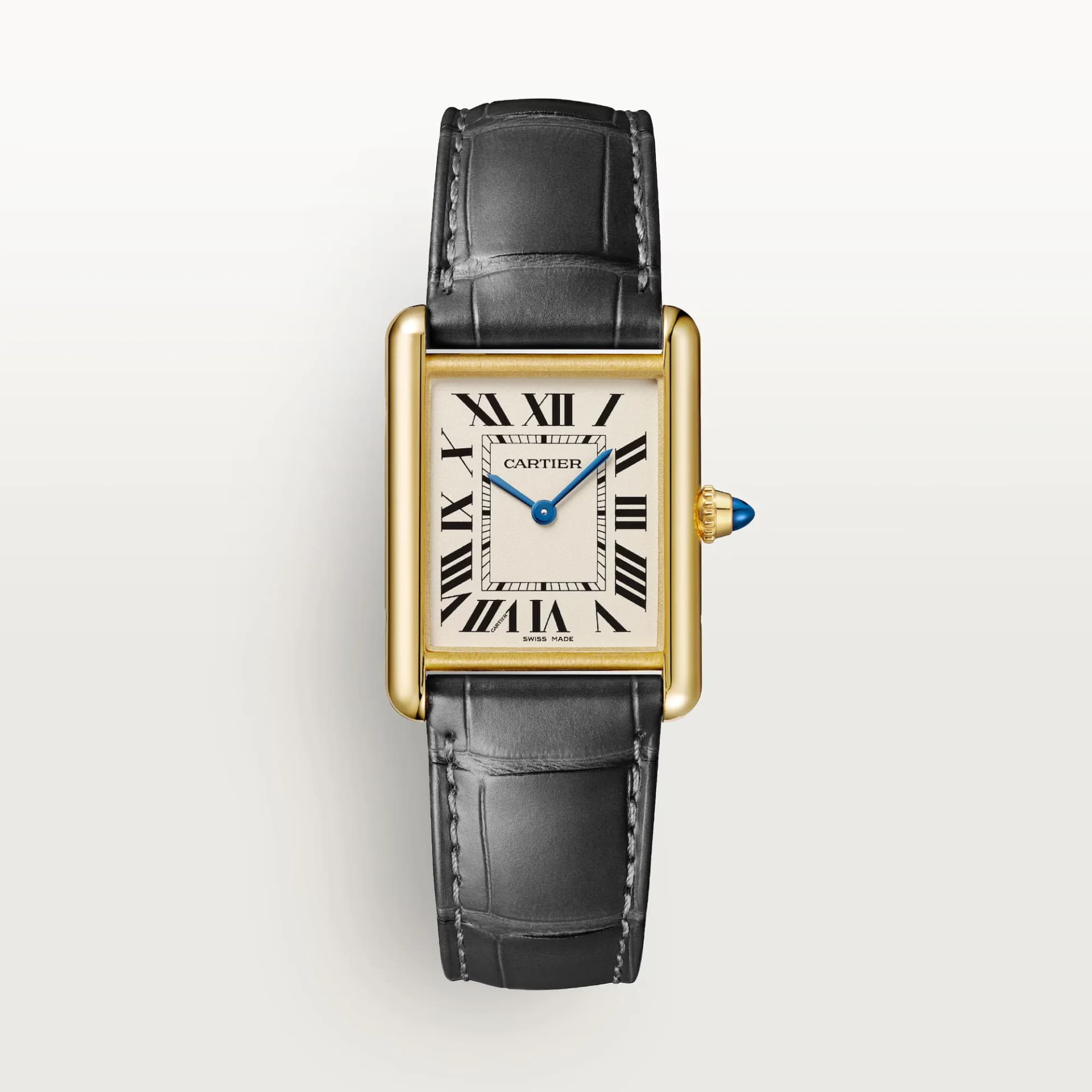Cartier Tank Louis Cartier Medium Model – Sarı Altın, Gümüş Kadran