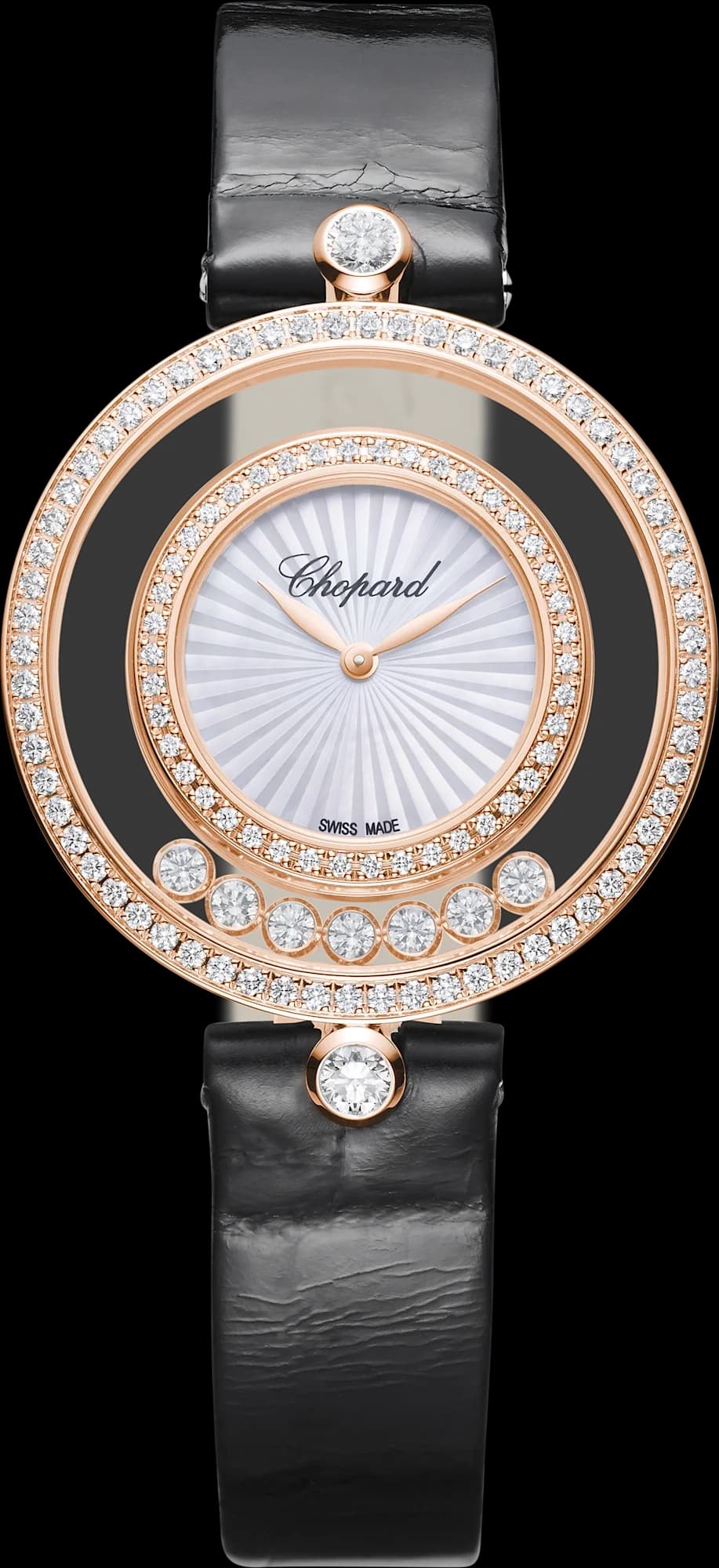 Chopard Happy Diamonds Icons 32 mm – Pembe Altın, Sedef Kadran