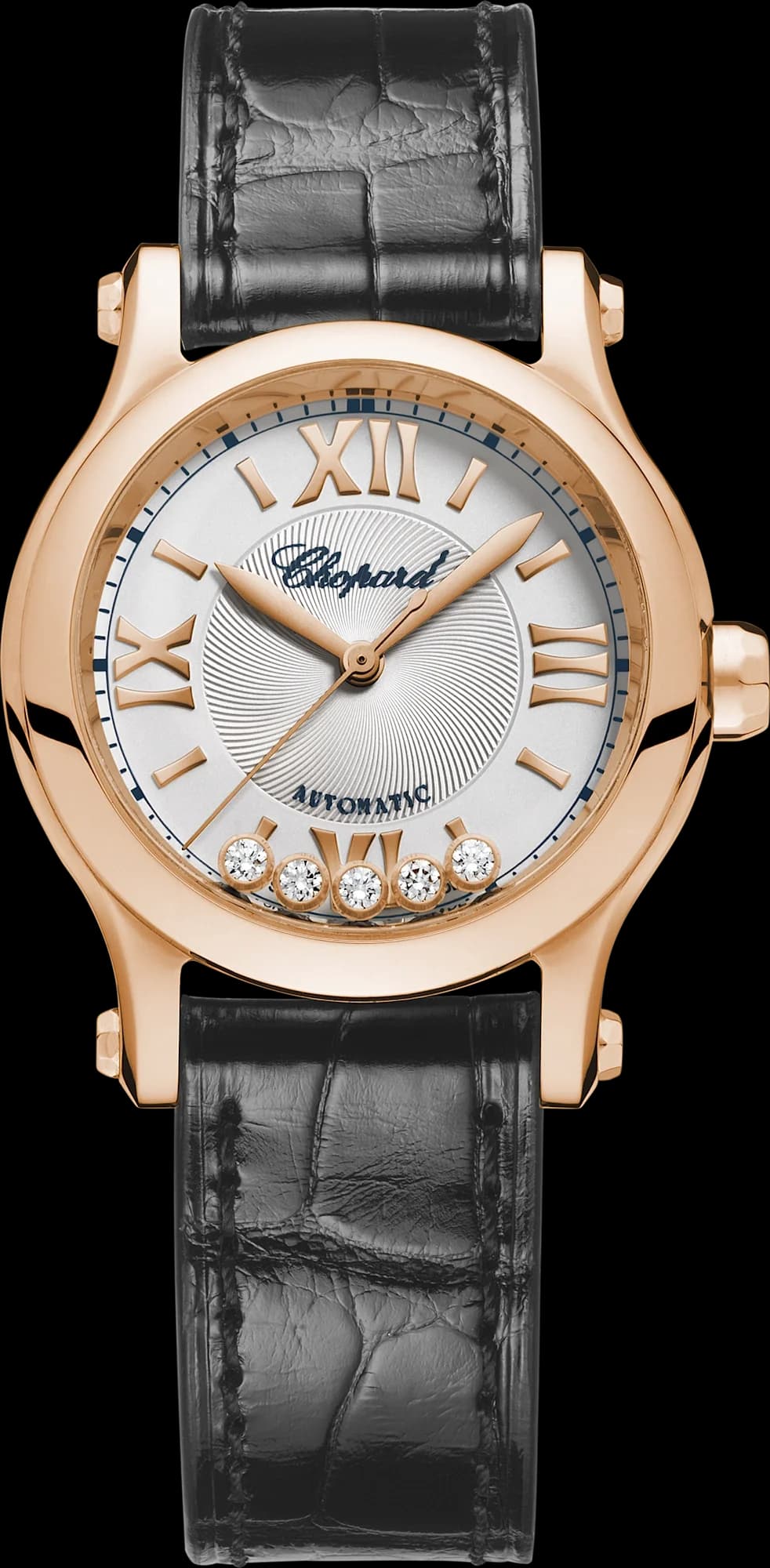 Chopard Happy Sport 30 mm – Pembe Altın, Gümüş Kadran