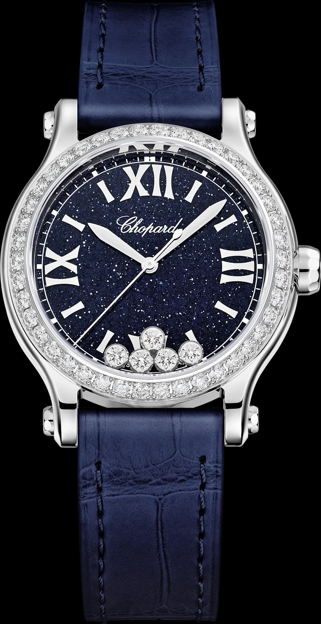 Chopard Happy Sport 33 mm – Beyaz Altın, Aventurin Kadran