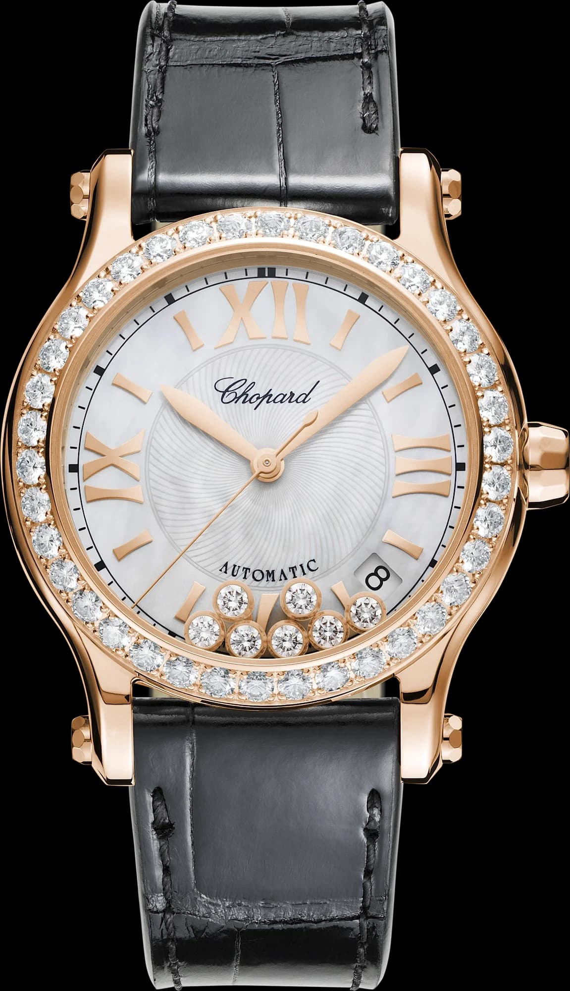 Chopard Happy Sport 36 mm – Pembe Altın, Sedef Kadran