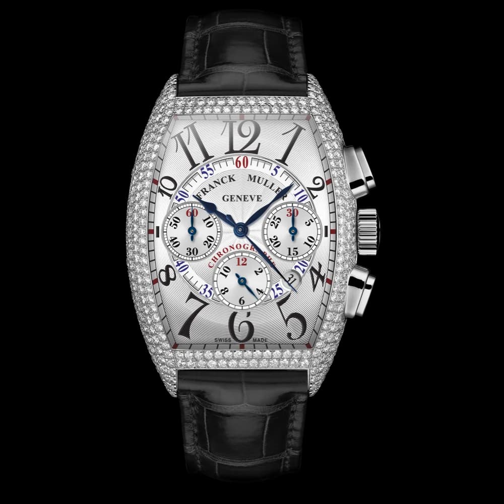 Franck Muller Cintrée Curvex Chronograph – White Gold, Diamonds