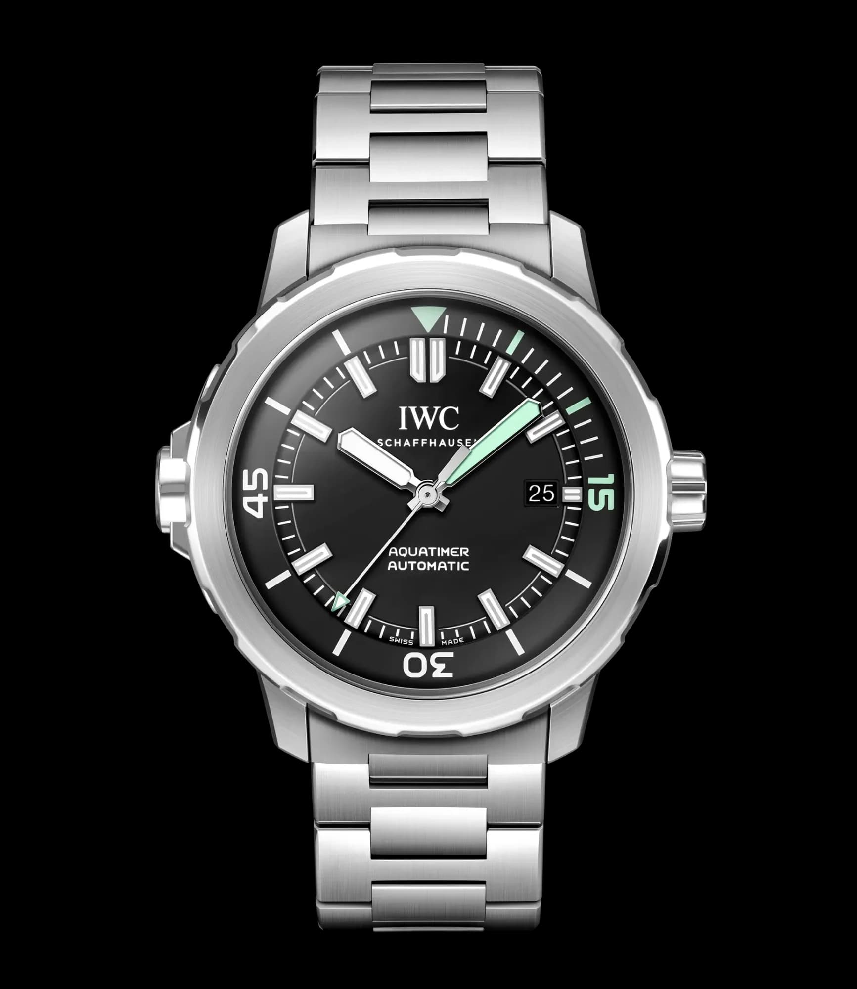 IWC Schaffhausen Aquatimer Automatic – Siyah Kadran, Bilezik