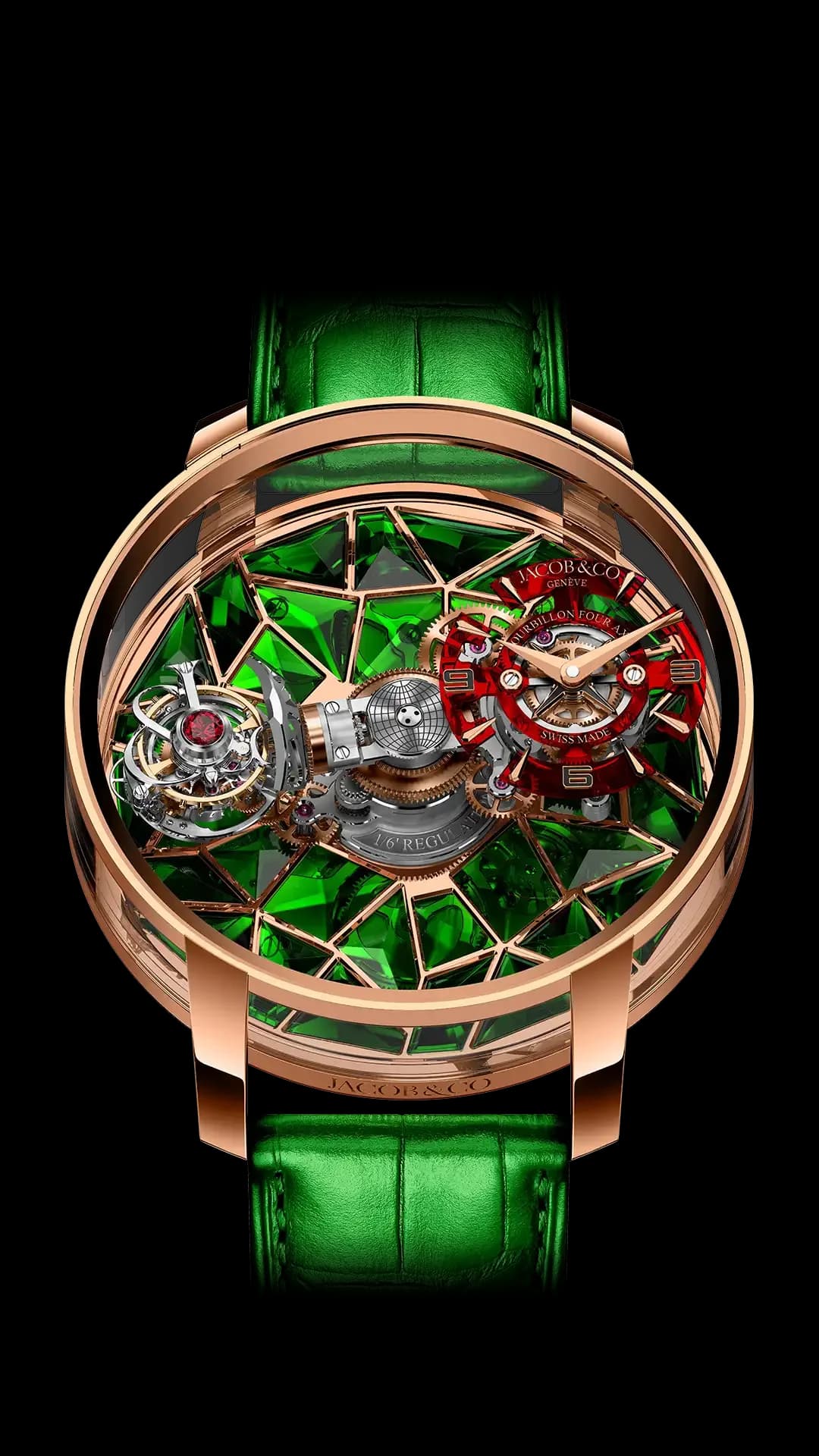 Jacob & Co. Astronomia Four-Axis Tourbillon – Rose Gold (Green)