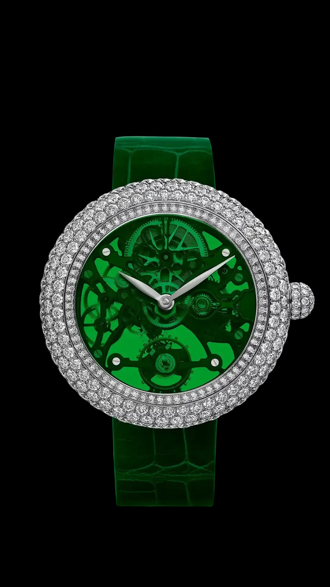 Jacob & Co. Brilliant Skeleton Northern Lights – Steel, Green