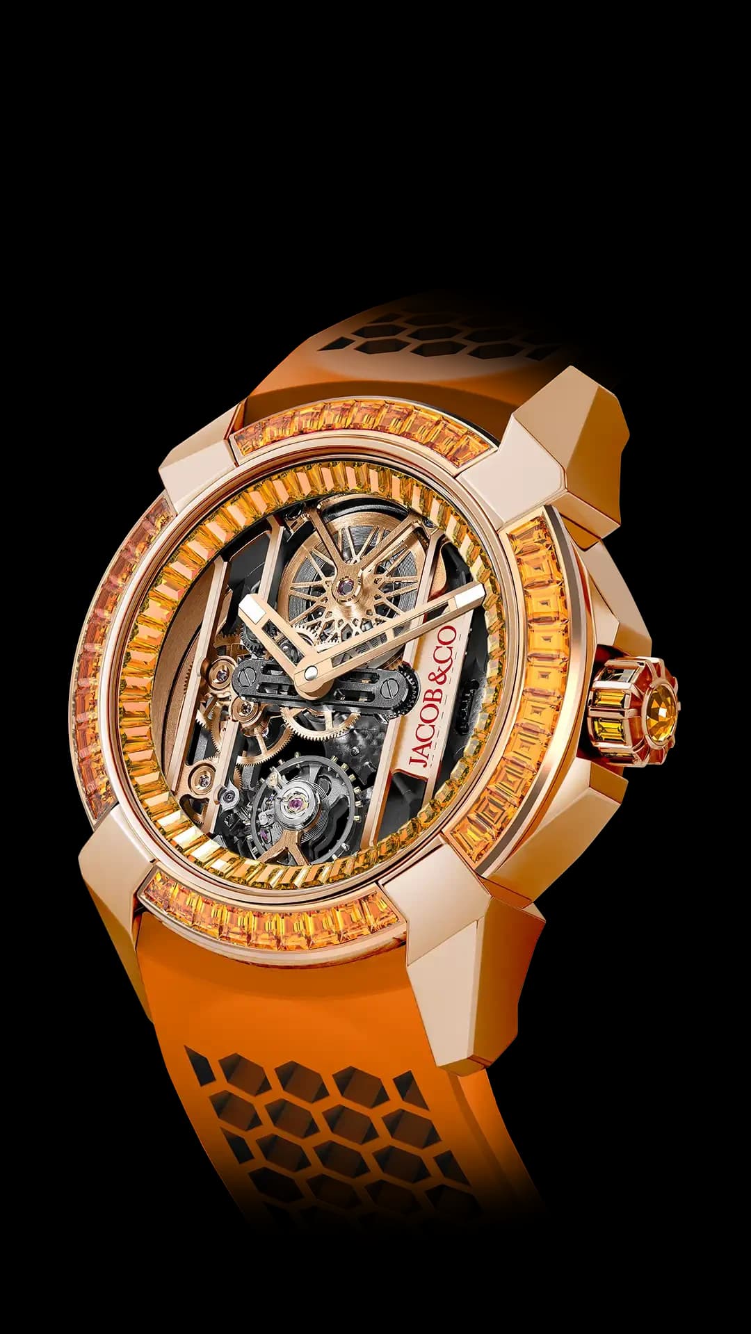Jacob & Co. Epic X Baguette – Orange Sapphires