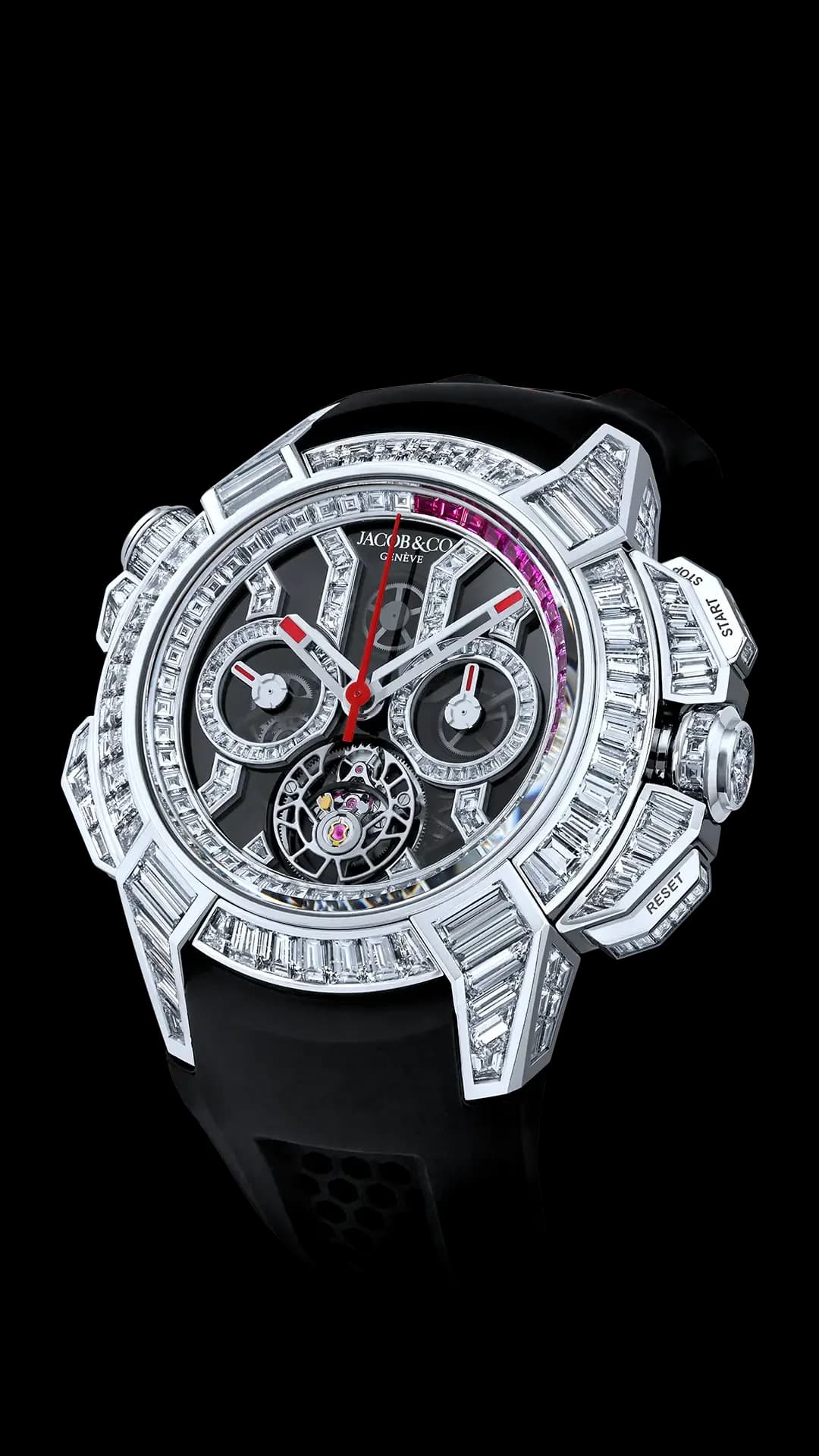 Jacob & Co. Epic X Chrono Tourbillon Baguette – Black Crystal