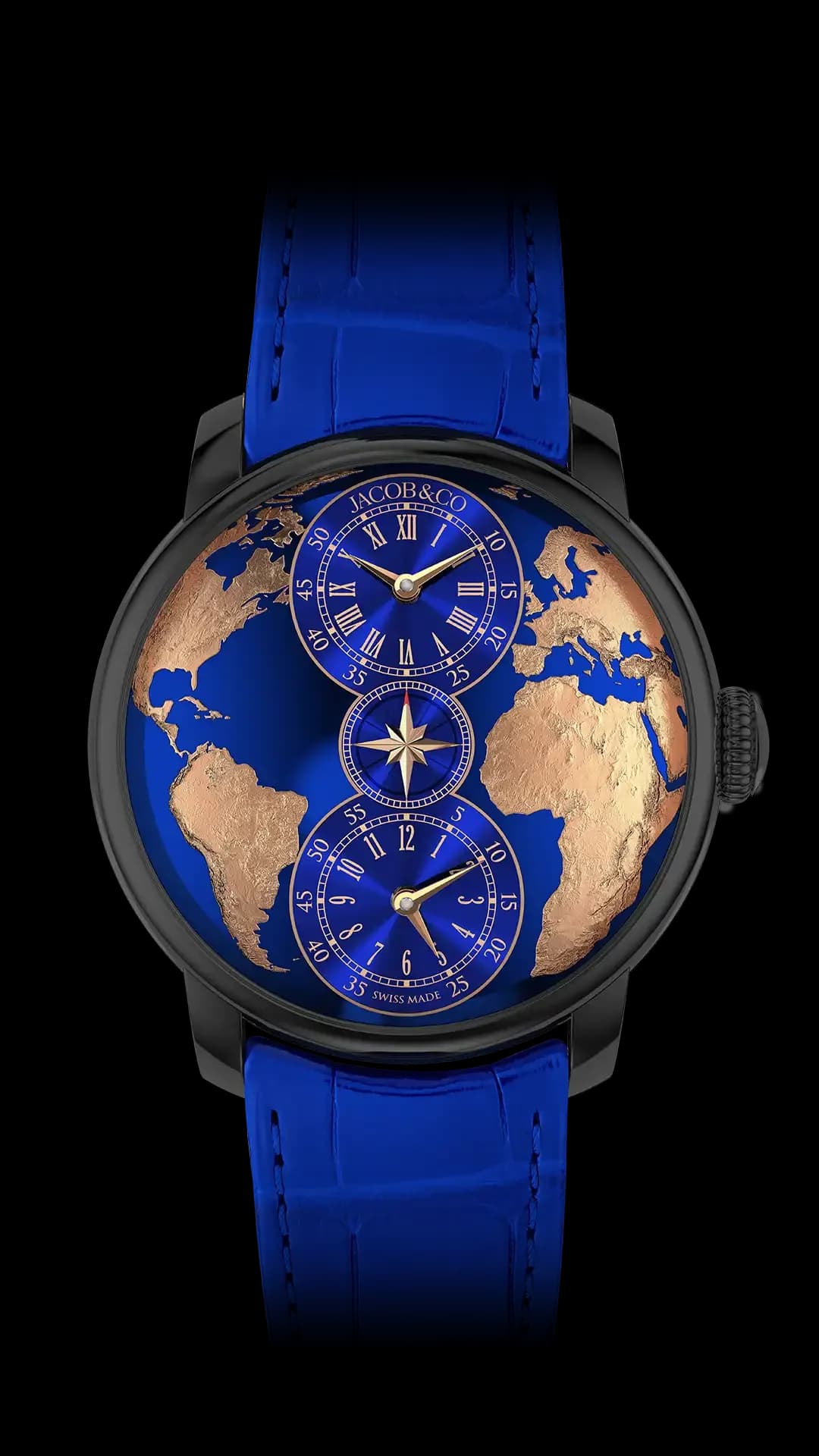 Jacob & Co. The World is Yours Dual Time Zone – Black Gold