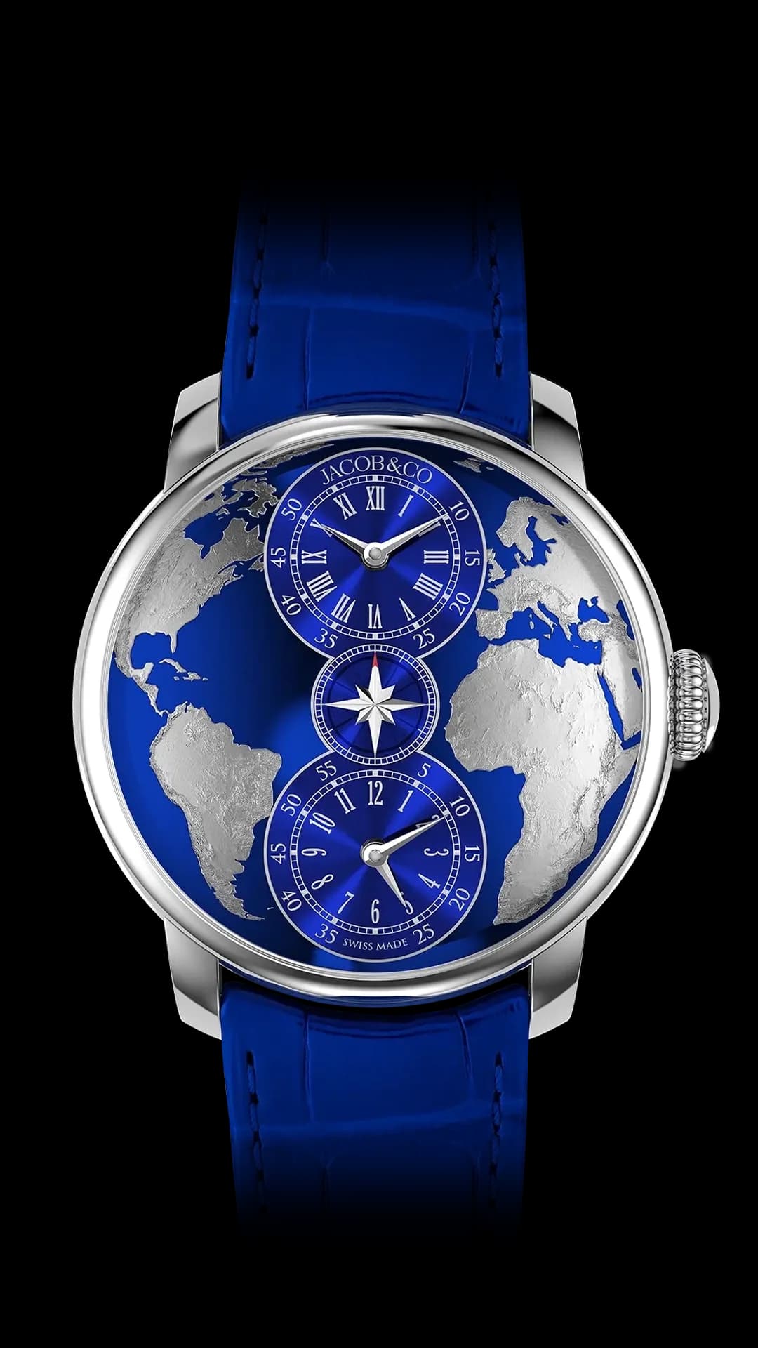 Jacob & Co. The World is Yours Dual Time Zone – Blue