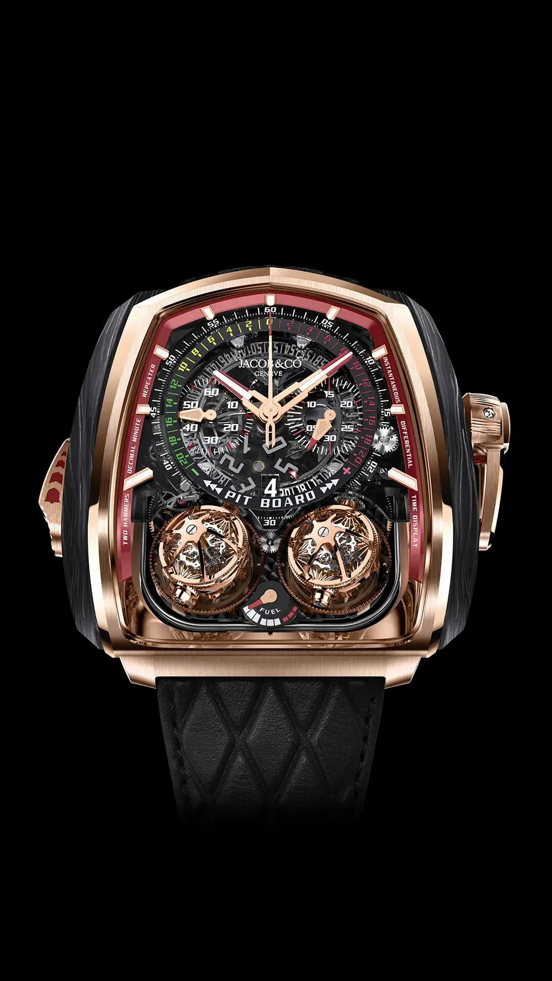 Jacob & Co. Twin Turbo Furious – Rose Gold and Carbon Fiber