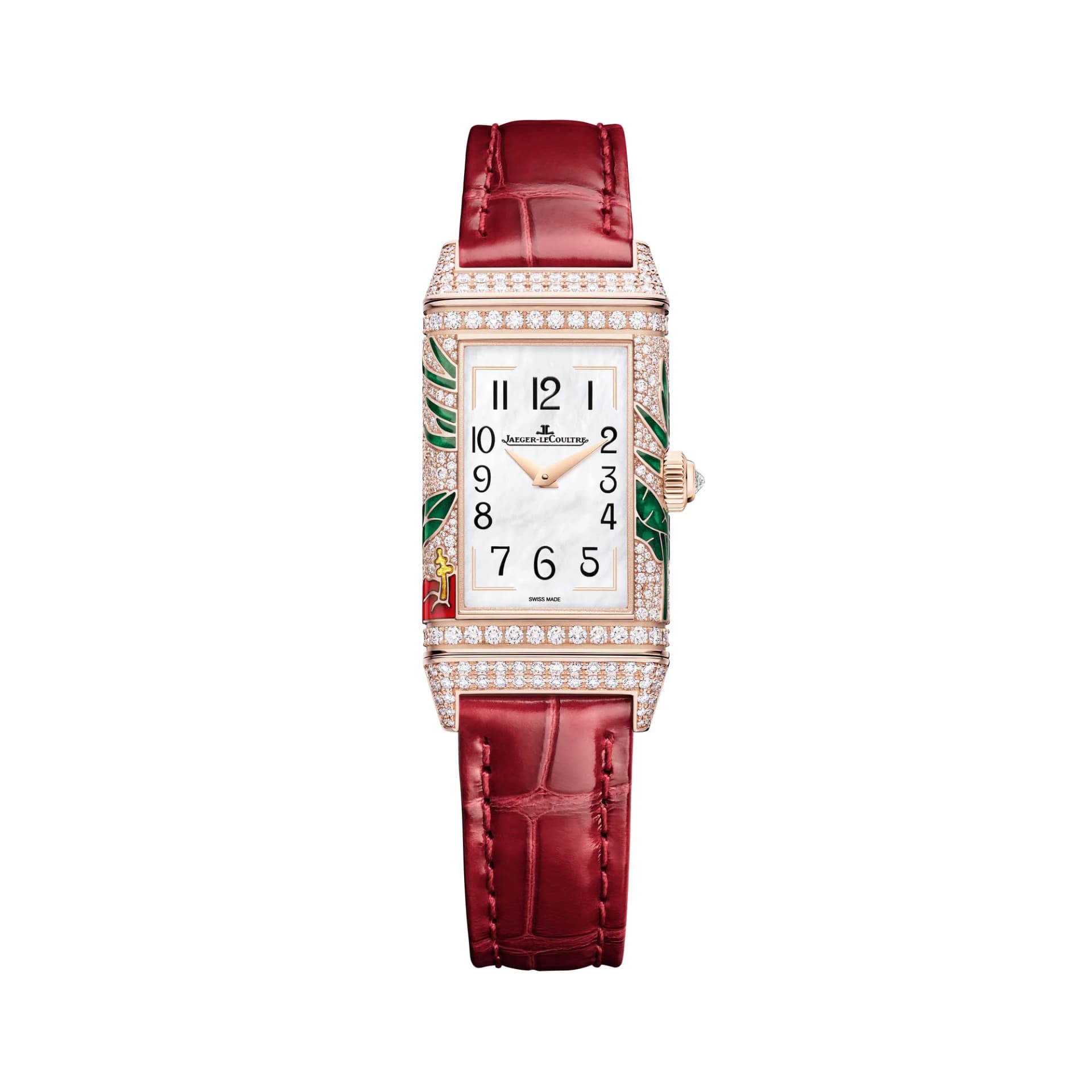 Jaeger-LeCoultre Reverso One Hibiscus Rosa – Timsah Derisi Kayış