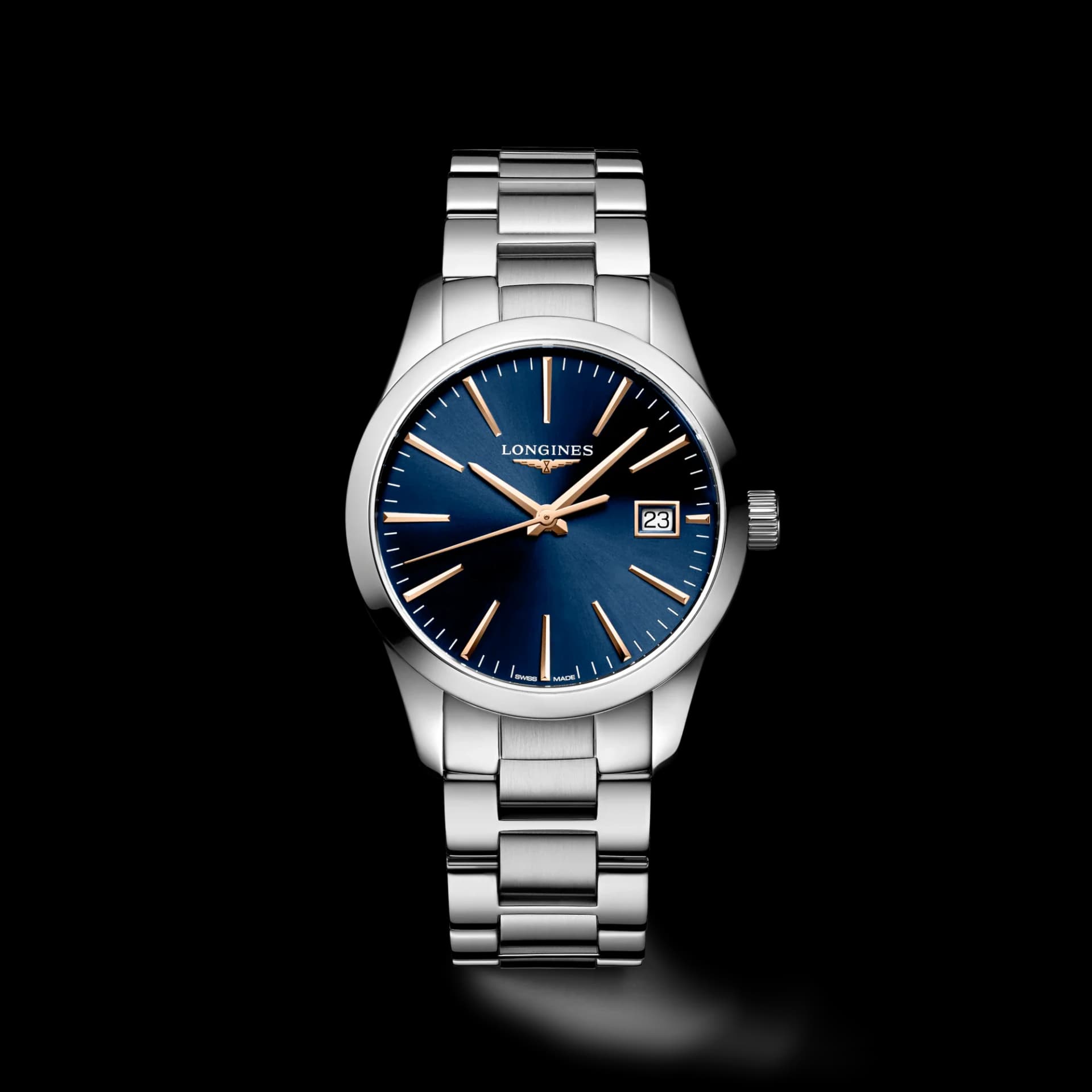 Longines Conquest Classic 34 mm – Mavi Kadran, Çelik Kasa