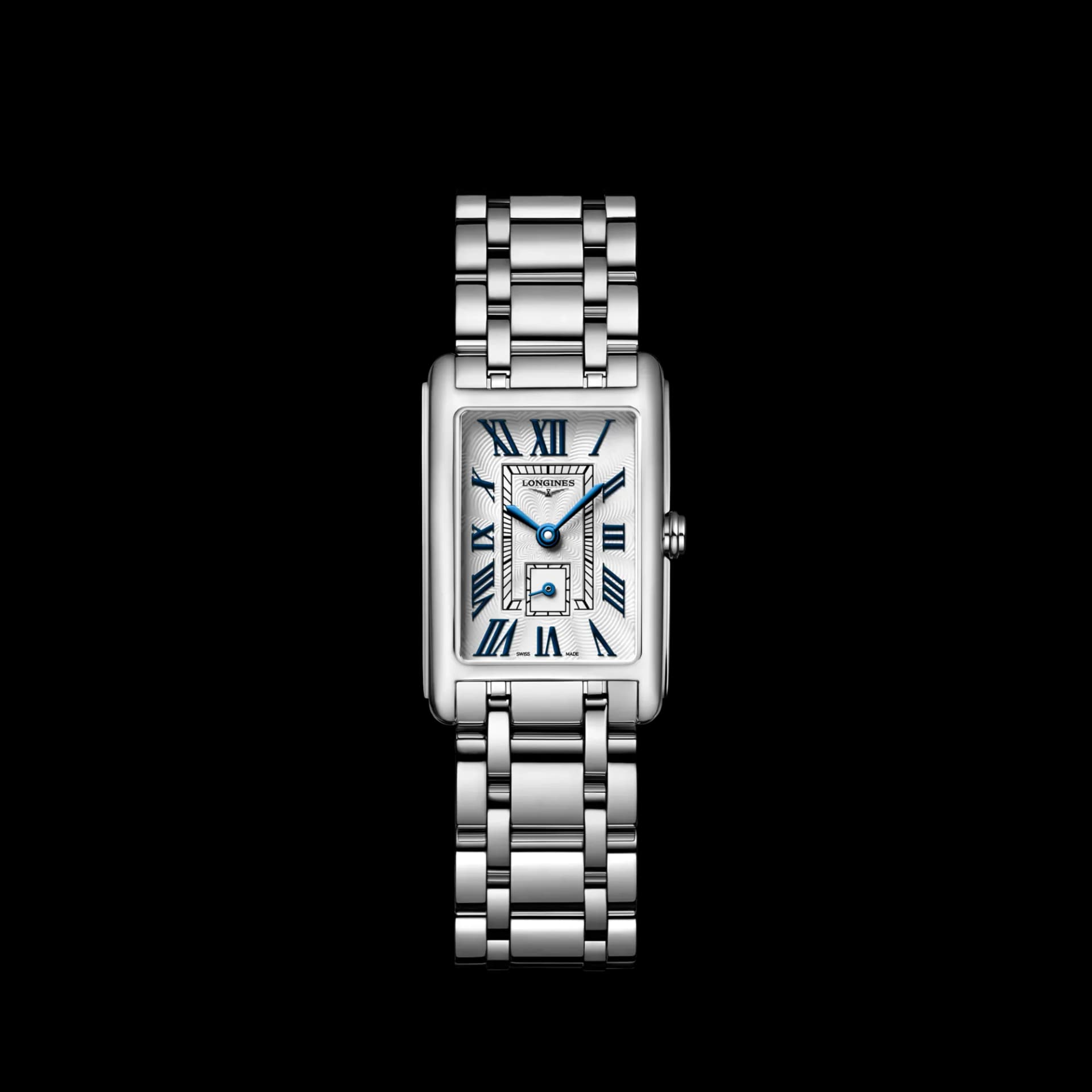Longines DolceVita 20.8 x 32 mm – Gümüş Flinqué Kadran, Çelik Kasa, Aplike Roma Rakamları
