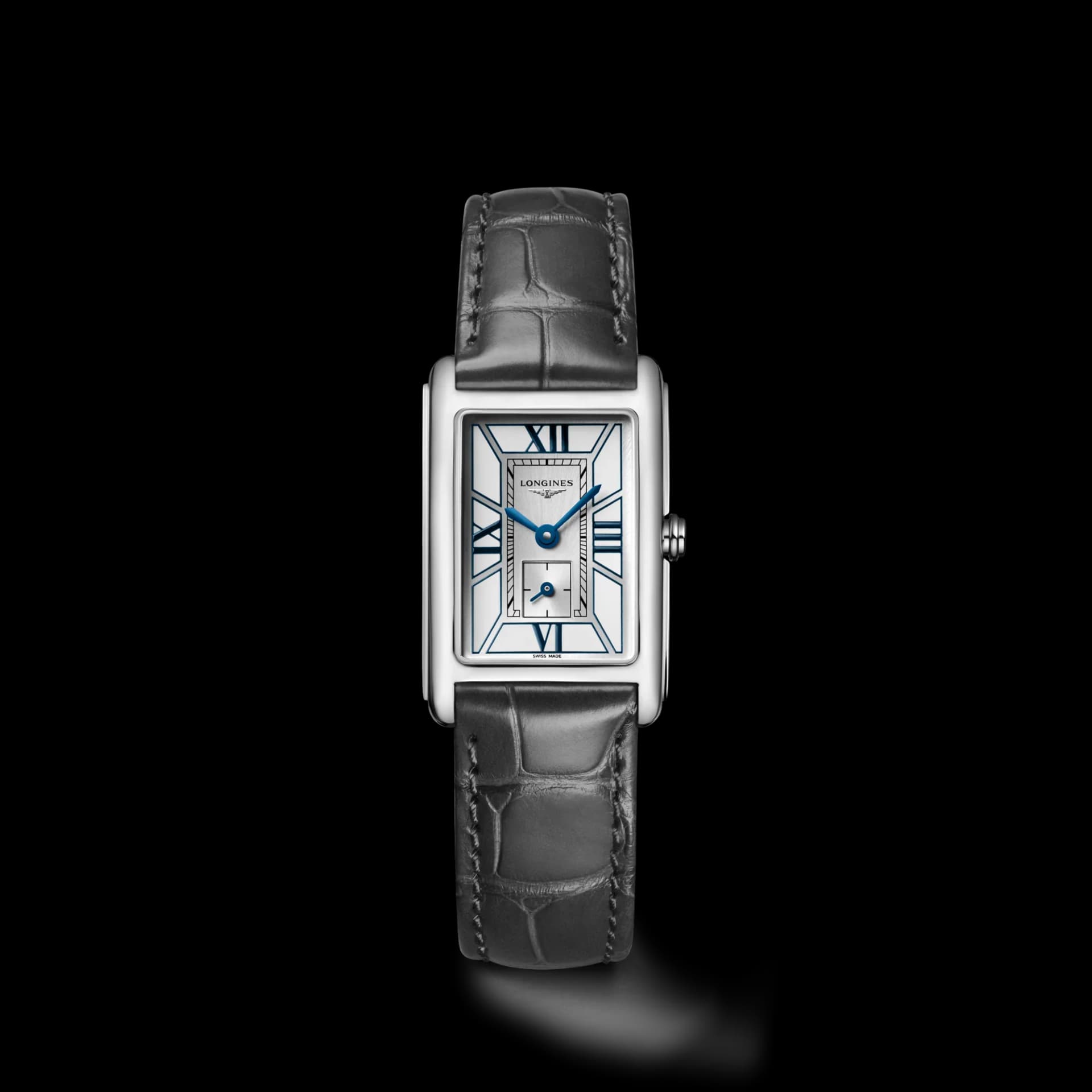 Longines DolceVita 20.8 x 32 mm – Beyaz Kadran, Timsah Derisi Kayış