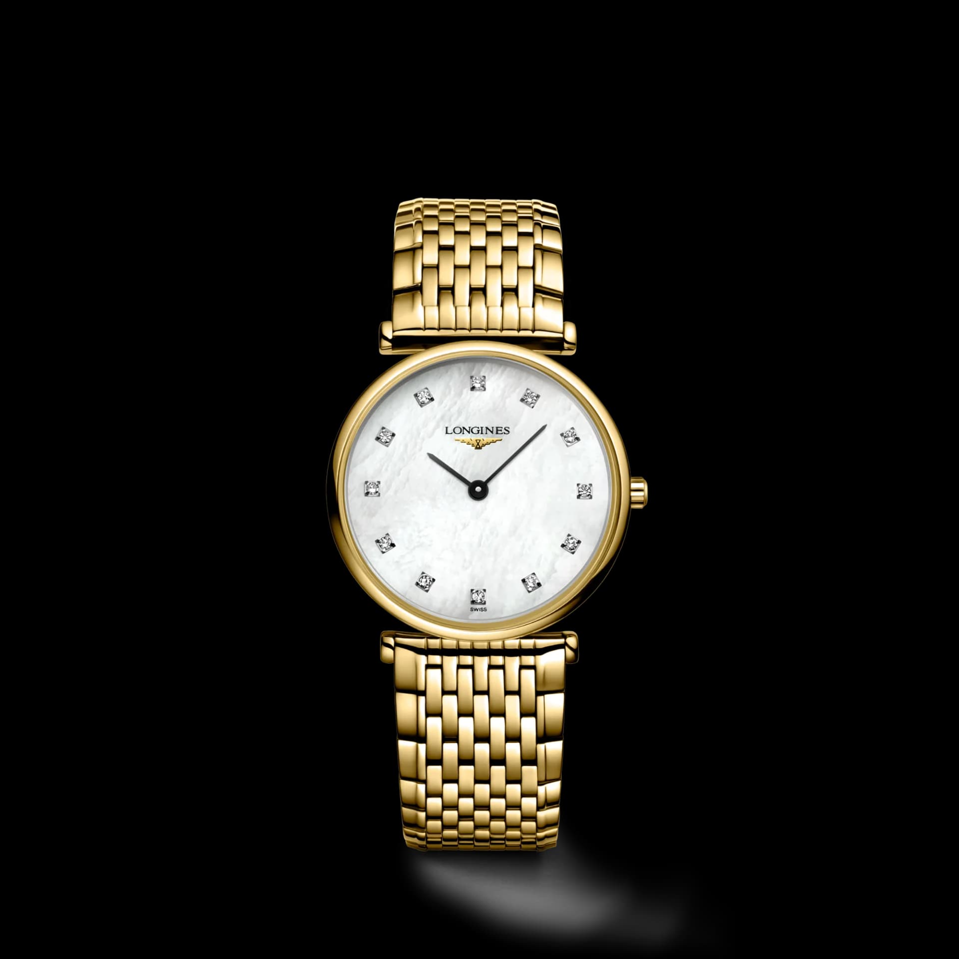 Longines La Grande Classique 29 mm – Beyaz Sedef Kadran, Sarı PVD