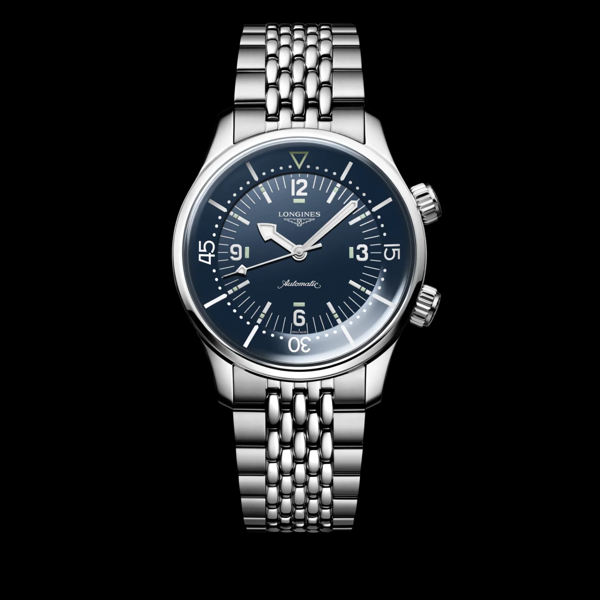 Longines Legend Diver 39 mm – Mavi Lake Parlatılmış Kadran