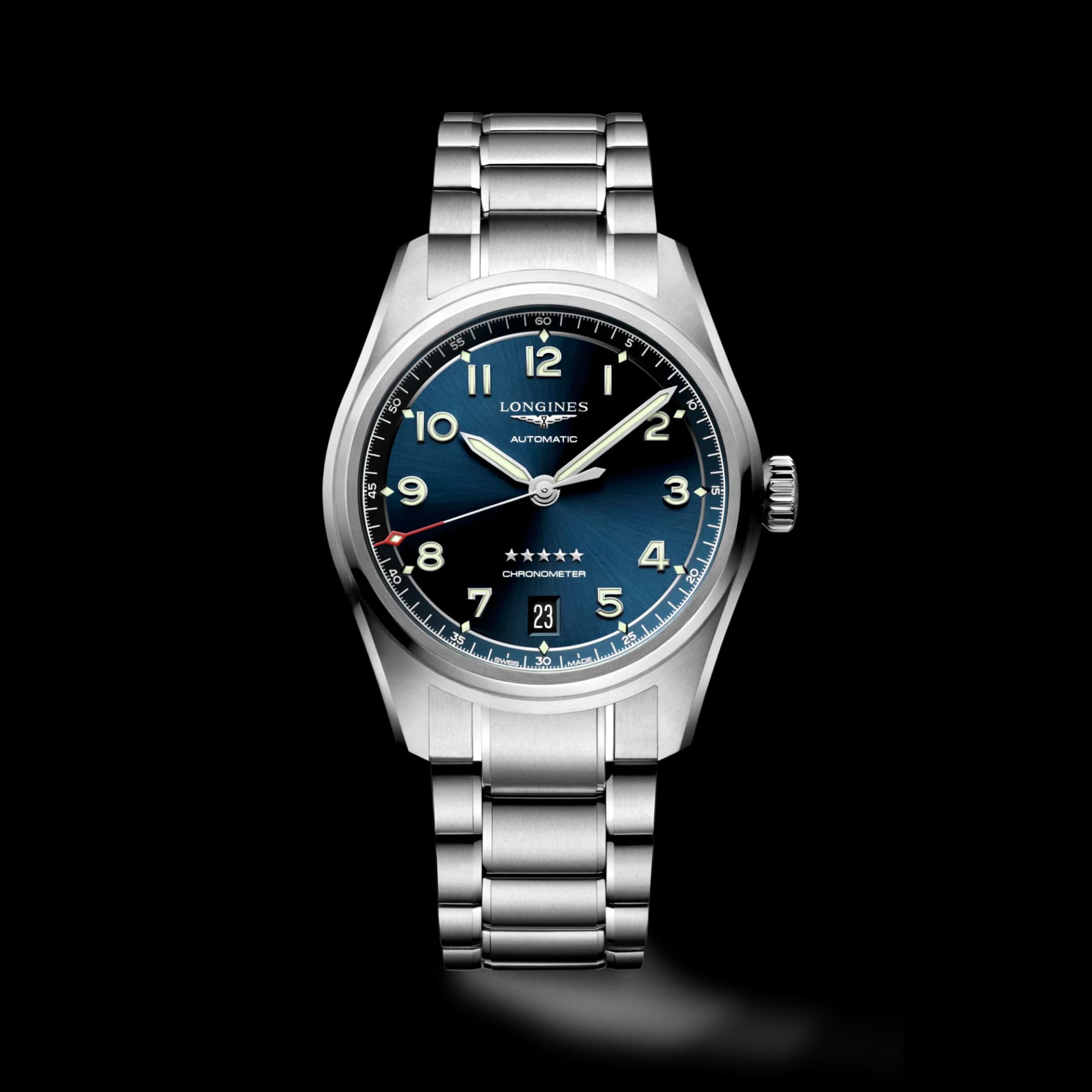 Longines Spirit 37 mm – Güneş Işını Mavi Kadran