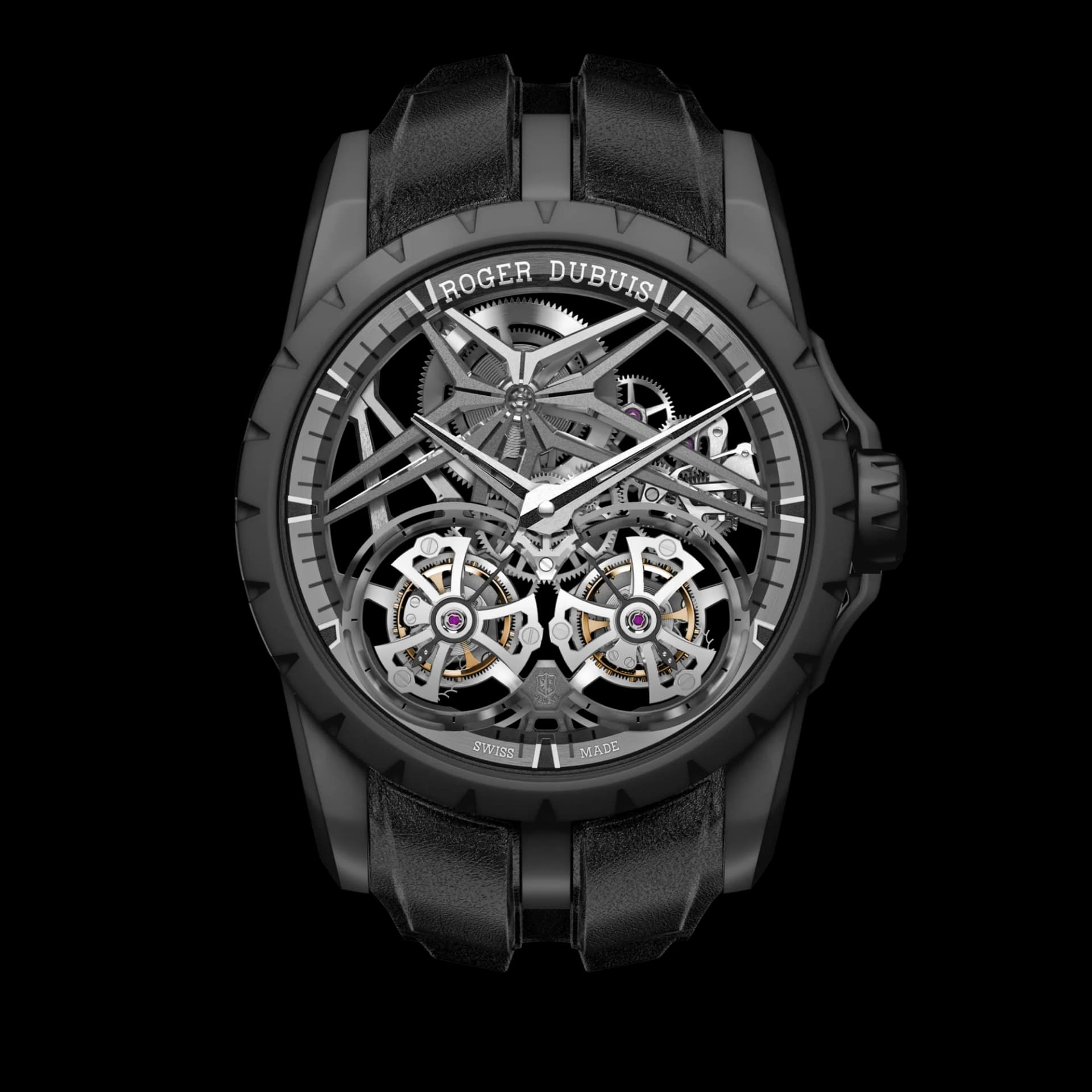 Roger Dubuis Excalibur Double Tourbillon Black Ceramic 45mm