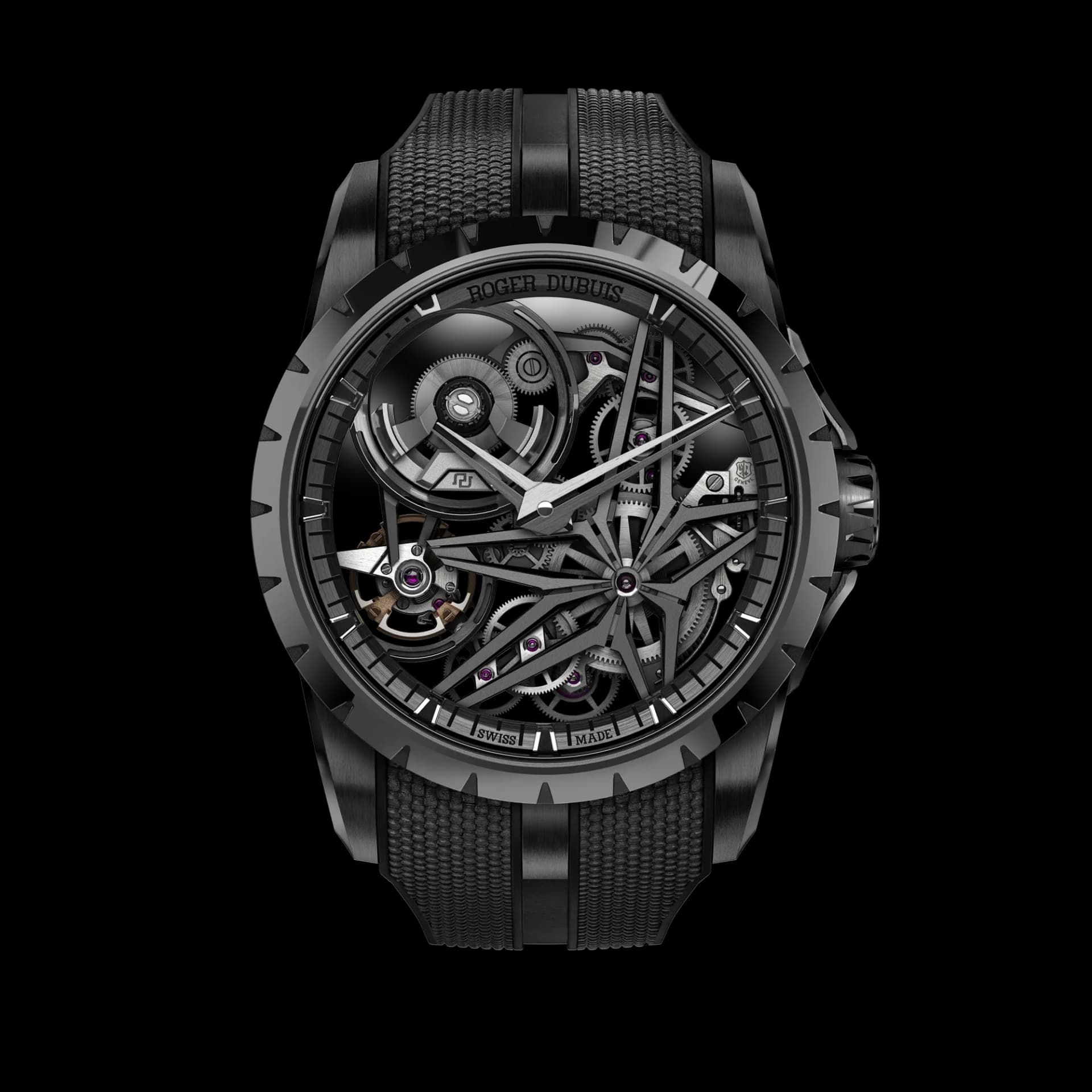 Roger Dubuis Excalibur Monobalancier Titanium 42mm – Siyah Kauçuk Kayış