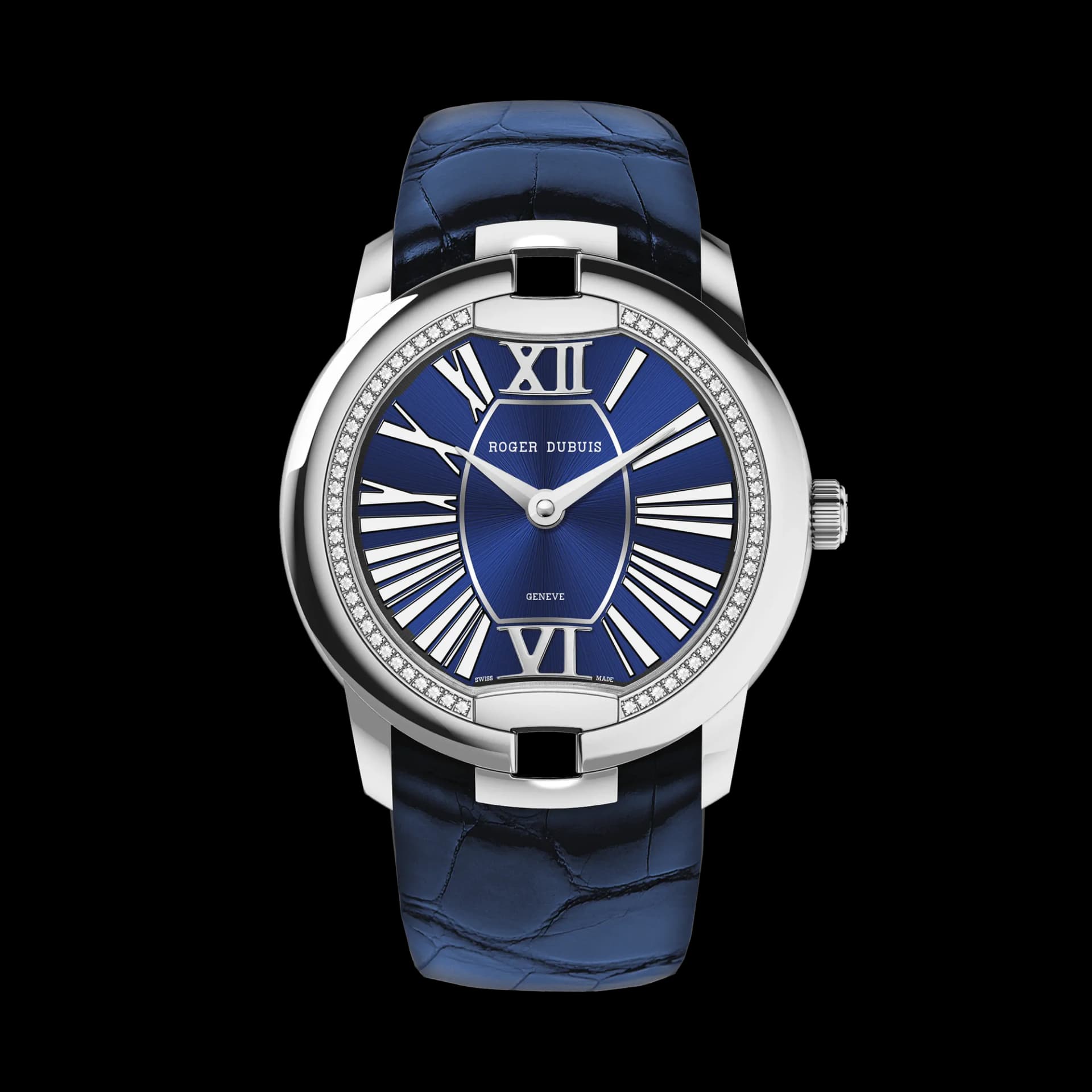 Roger Dubuis Velvet White Gold 36mm – Mavi Timsah Derisi Kayış