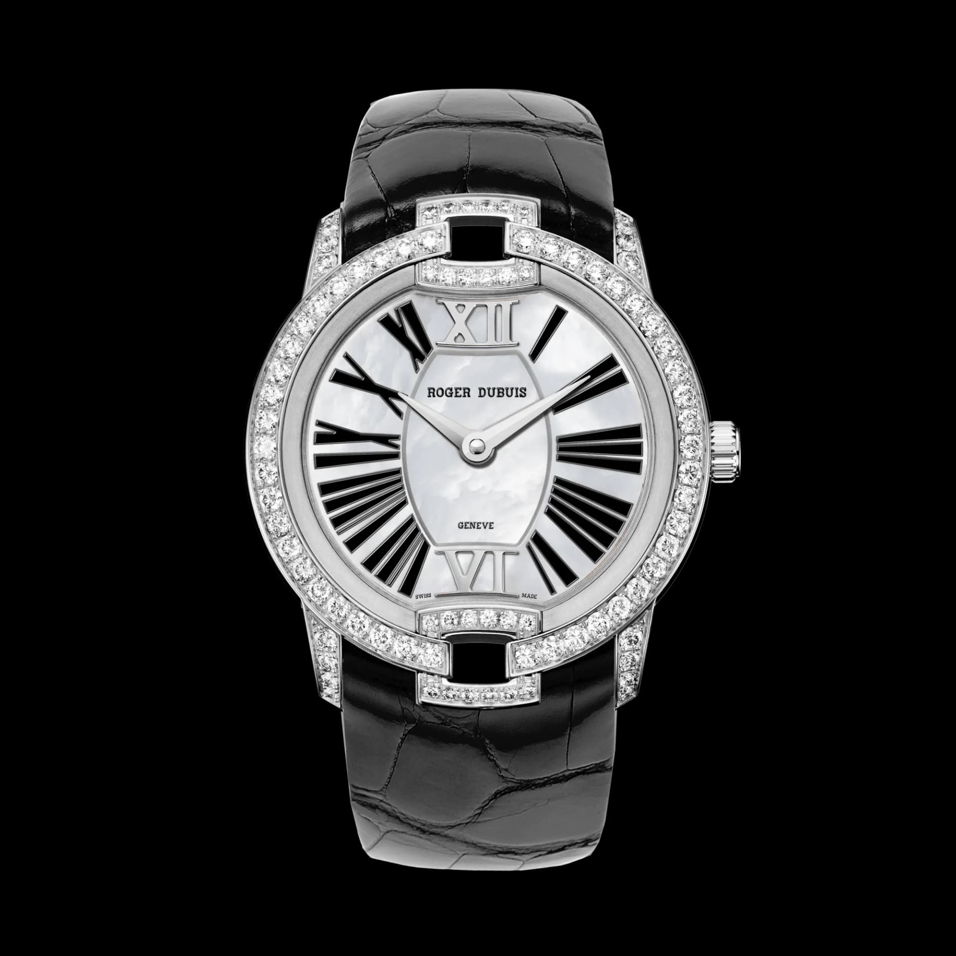 Roger Dubuis Velvet White Gold 36mm – Siyah Timsah Derisi Kayış