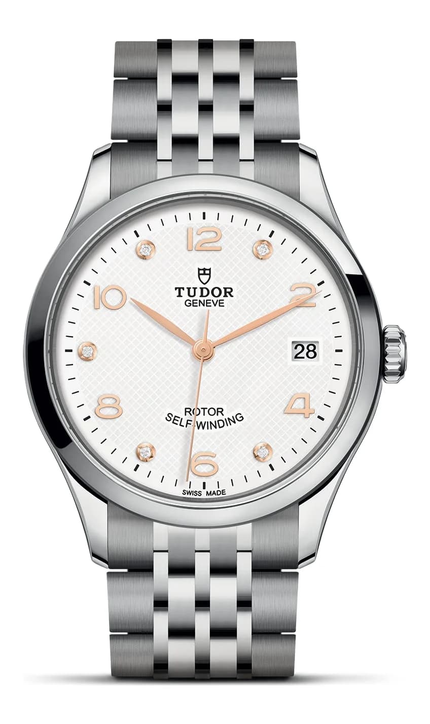 Tudor 1926 – 36 mm, White Diamond-Set Dial, Steel Bracelet