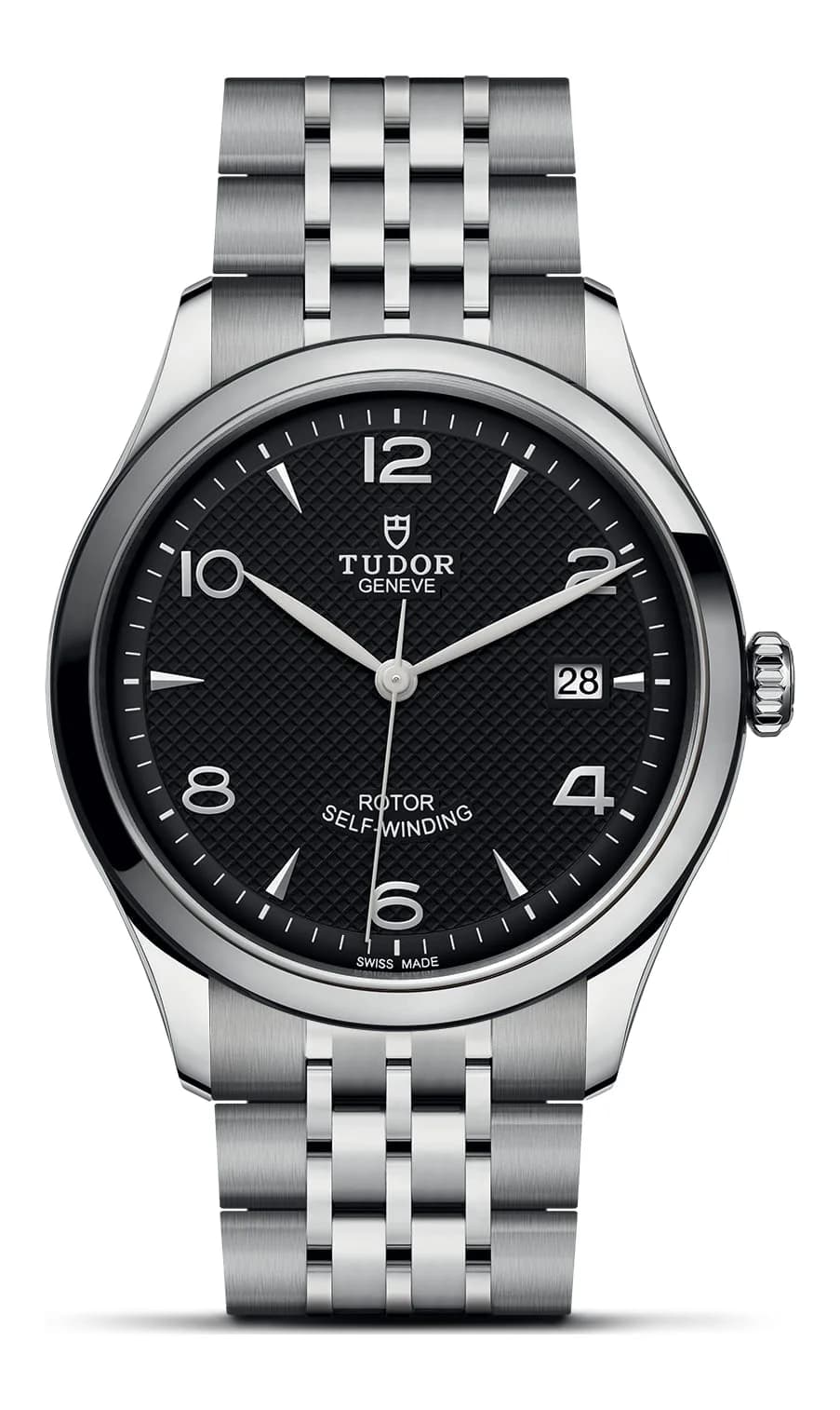 Tudor 1926 – 39 mm, Black Dial, Steel Bracelet