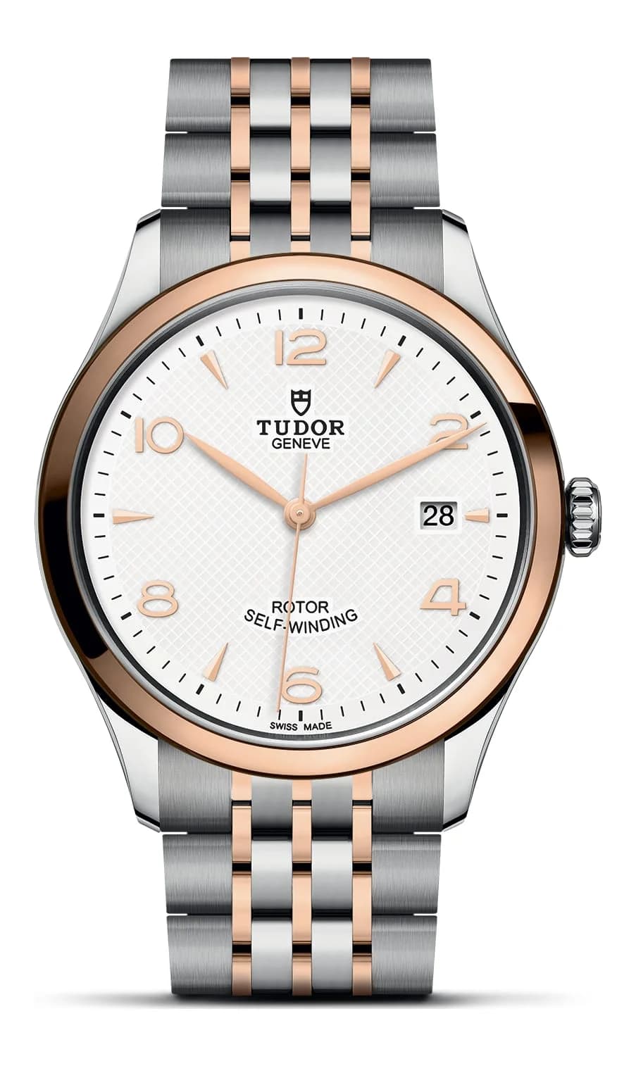 Tudor 1926 – 39 mm, White Dial, Steel and Rose Gold Bracelet