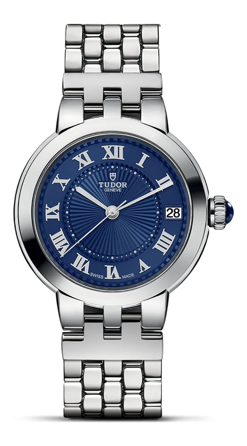 Tudor Clair de Rose – 34 mm, Blue Dial, Steel Bracelet