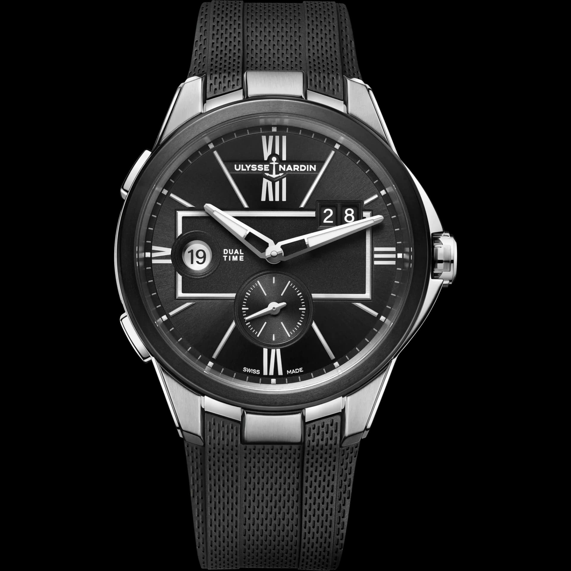 Ulysse Nardin Blast Dual Time 42 mm – Siyah Kadran, Siyah Kauçuk Kayış