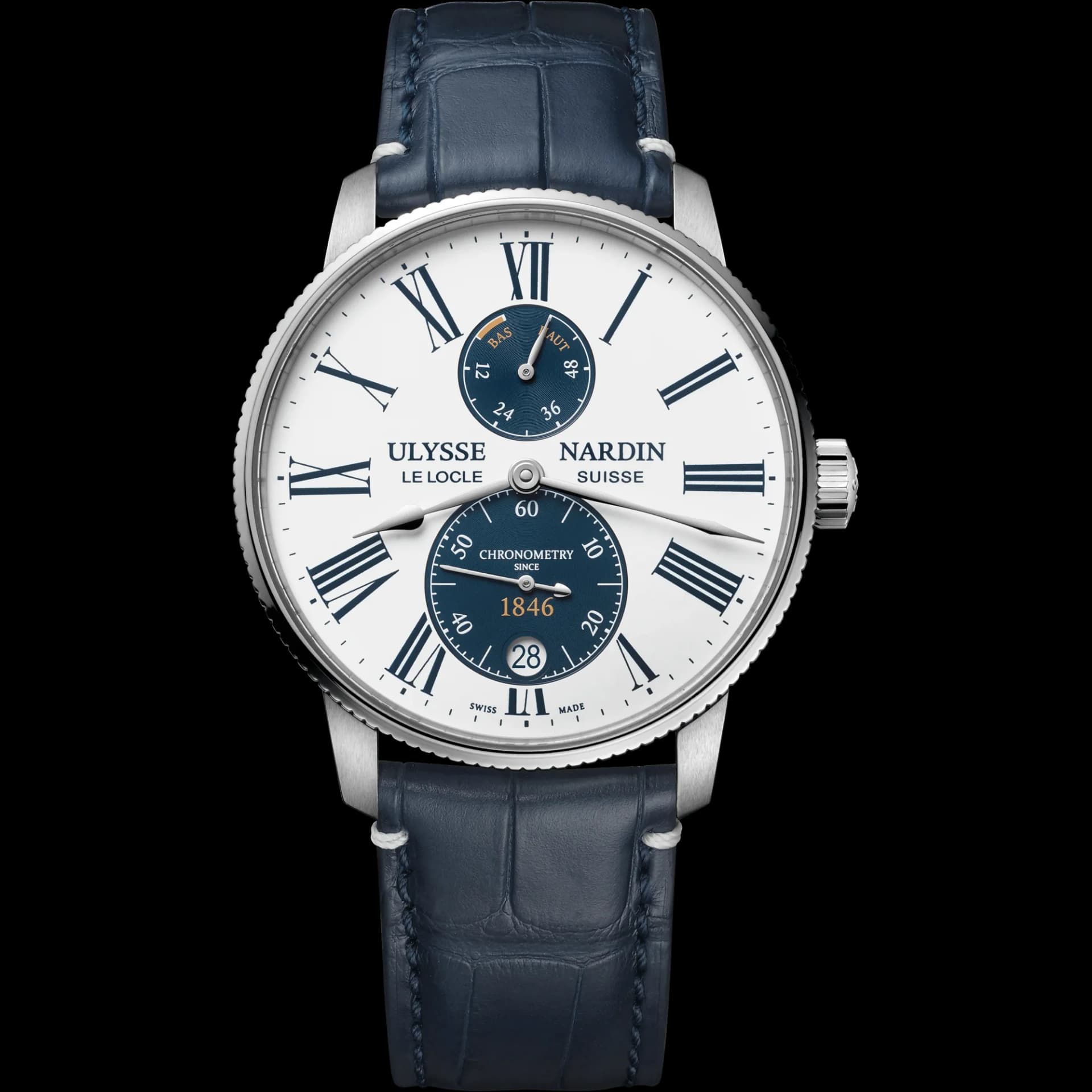 Ulysse Nardin Marine Torpilleur Panda 42 mm – Mavi Timsah Derisi Kayış