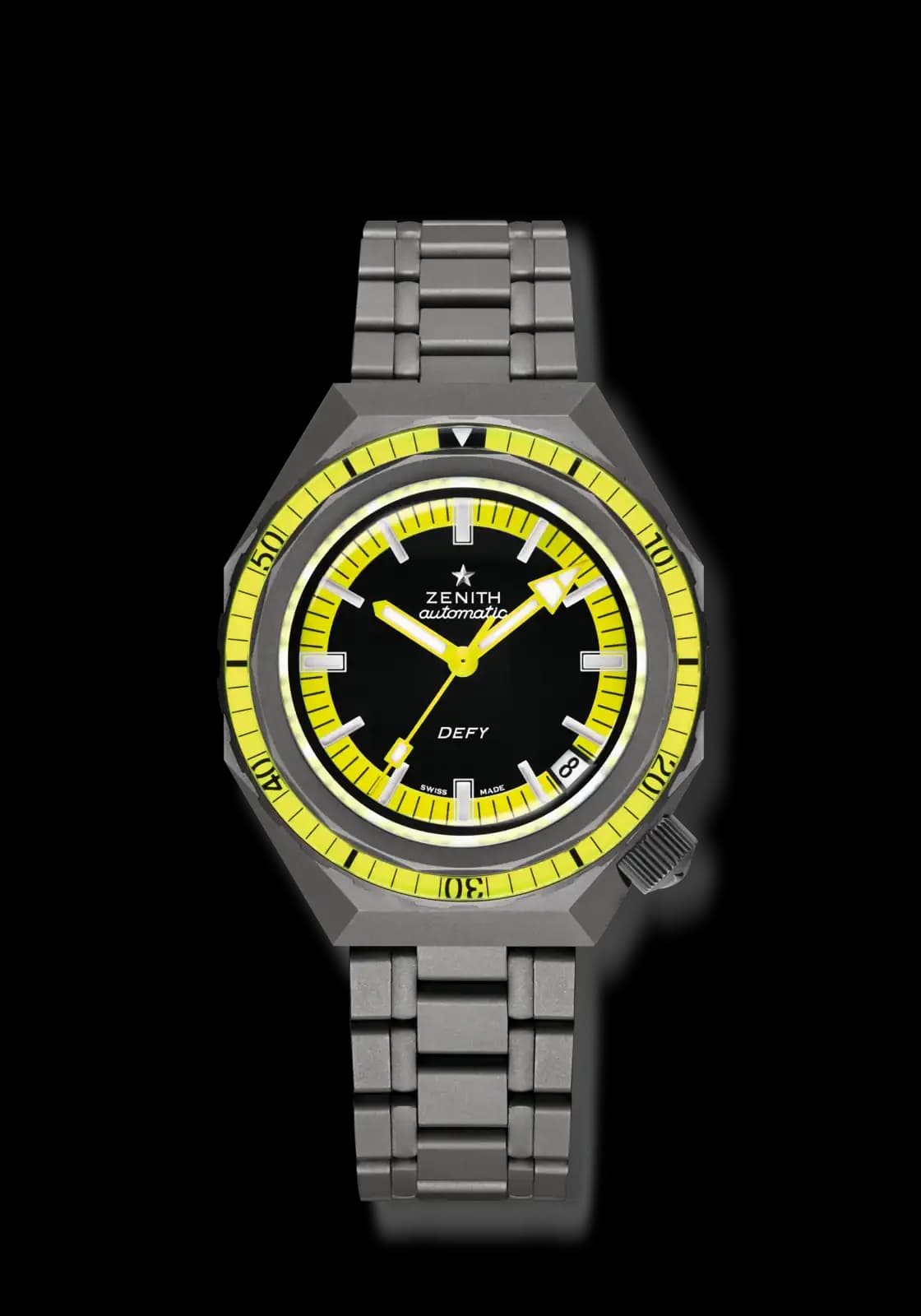 Zenith Defy Revival – Titanyum, Siyah-Sarı Kadran
