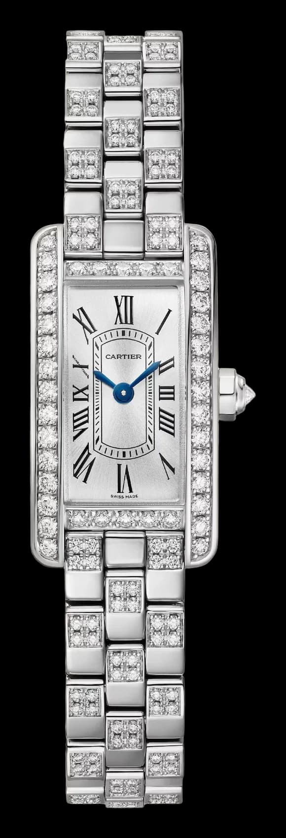 Cartier Tank Américaine Mini Model – Beyaz Altın, Pırlanta, Bilezik