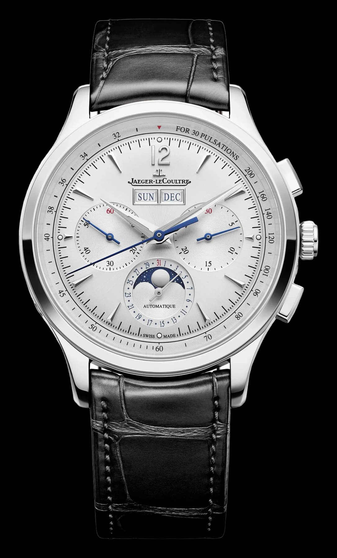 Jaeger-LeCoultre Master Control Chronograph Calendar – Çelik, Açık Kahverengi Kayış