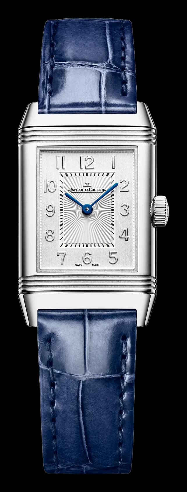 Jaeger-LeCoultre Reverso Classic Duetto – Çelik, 34.2 x 21 mm, Mavi Kayış, 30 Taş